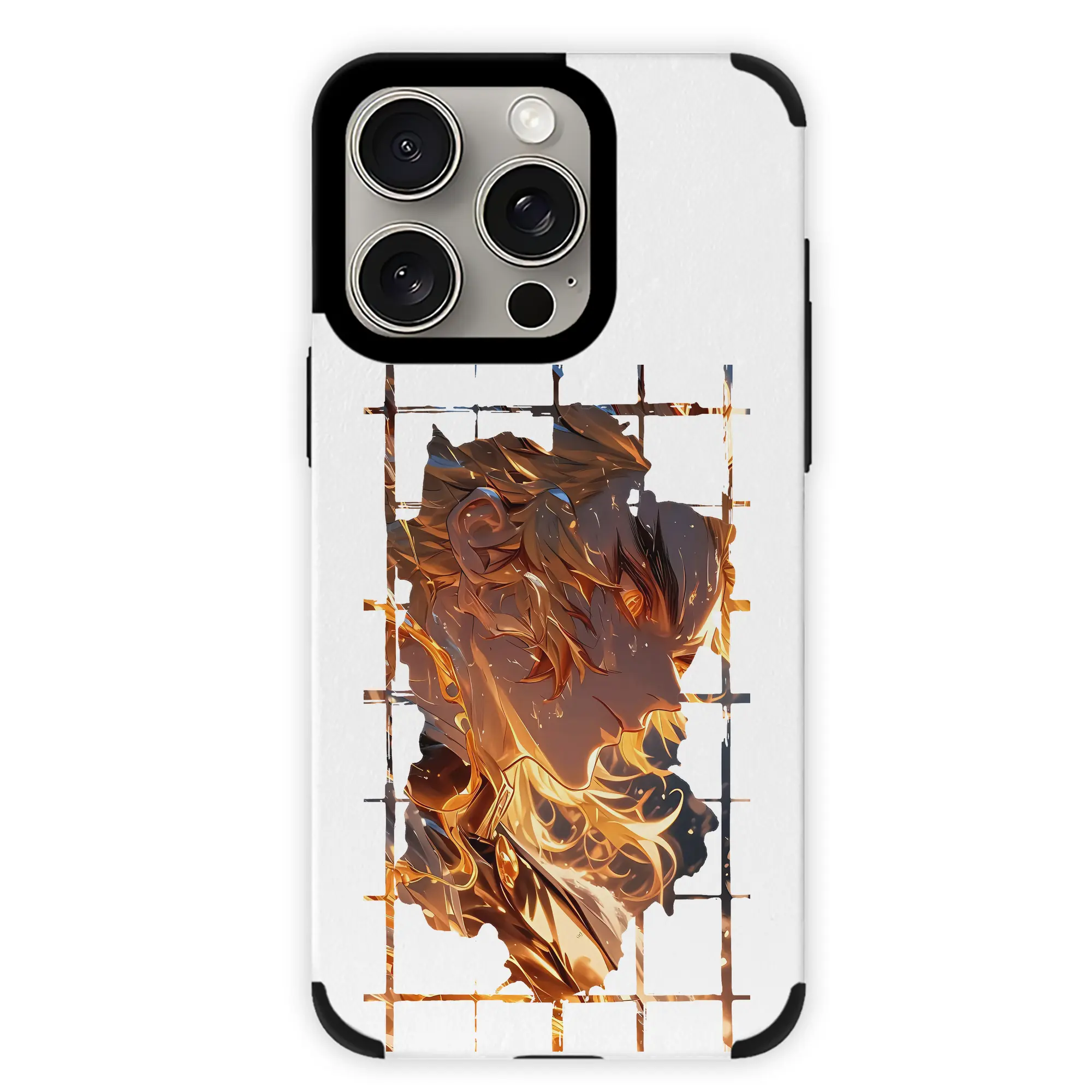 鬼滅の刃 グッズ,煉獄 杏寿郎 - IPhone15ProMax対応 ・ PUレザースマホケース ・ 耐衝撃 ・ 黄変防止 ・ 360度全面保護 ・ 柔らか手触り ・ 3D立体ボタン