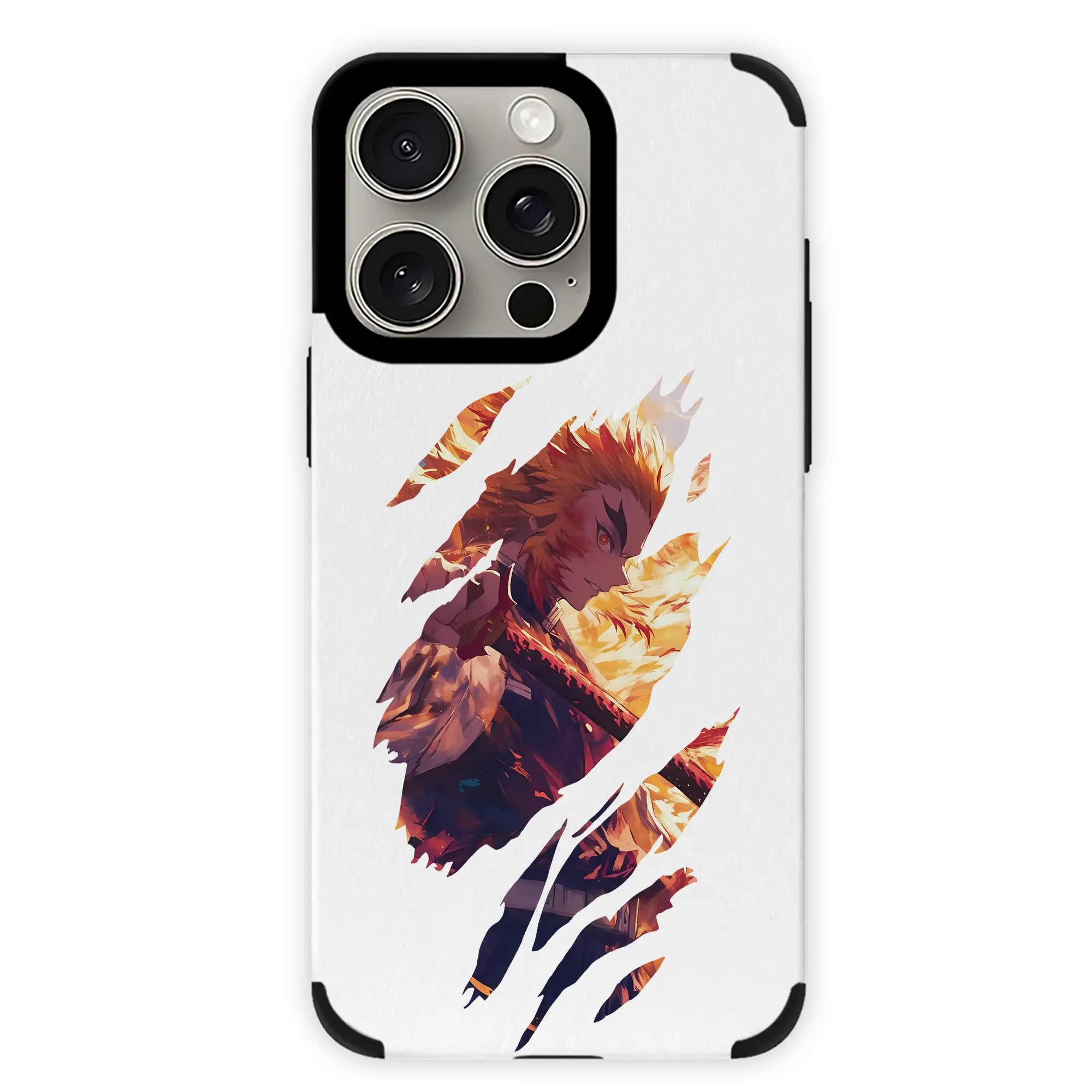 鬼滅の刃 グッズ,煉獄 杏寿郎 - IPhone15ProMax対応 ・ PUレザースマホケース ・ 耐衝撃 ・ 黄変防止 ・ 360度全面保護 ・ 柔らか手触り ・ 3D立体ボタン