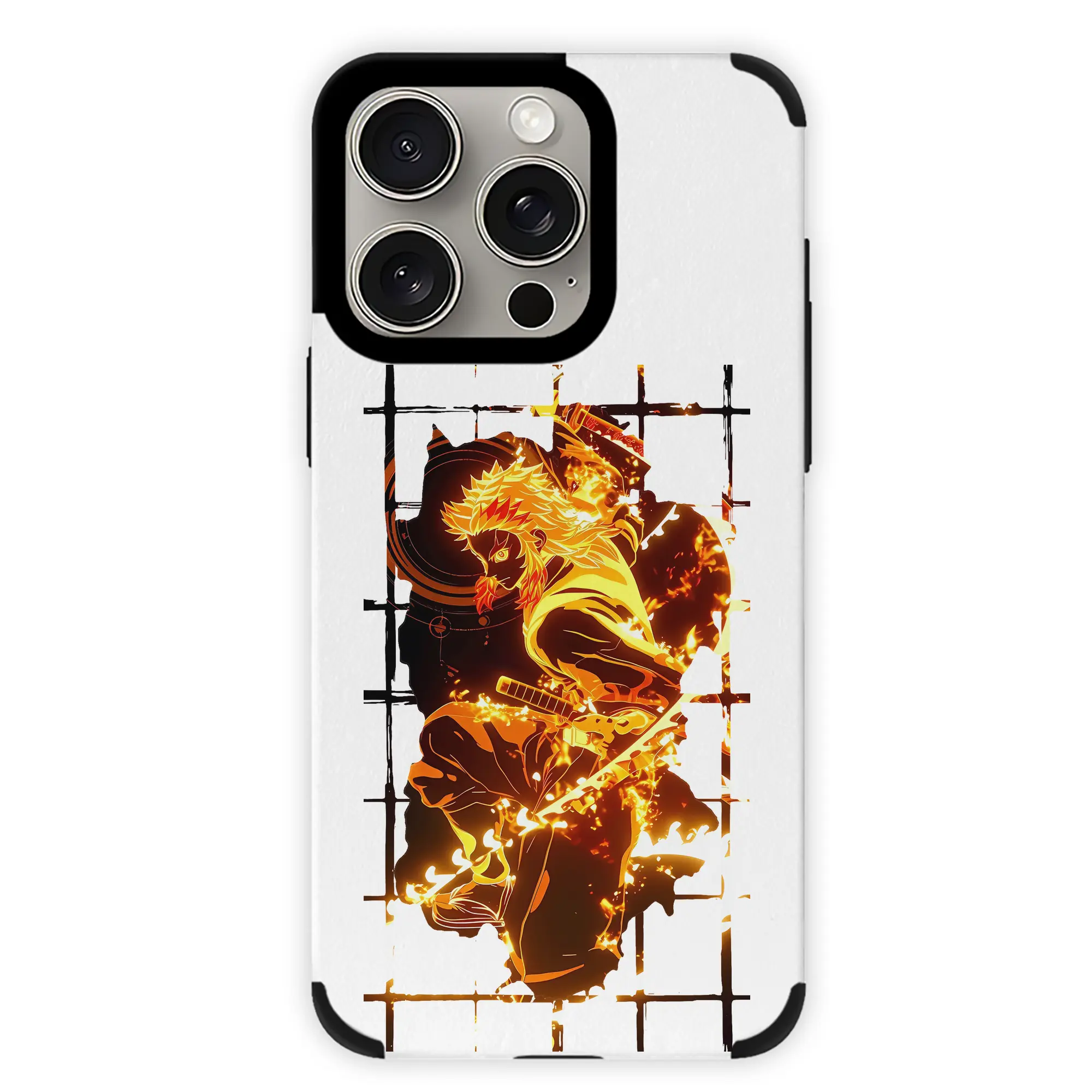 鬼滅の刃 グッズ,煉獄 杏寿郎 - IPhone15ProMax対応 ・ PUレザースマホケース ・ 耐衝撃 ・ 黄変防止 ・ 360度全面保護 ・ 柔らか手触り ・ 3D立体ボタン