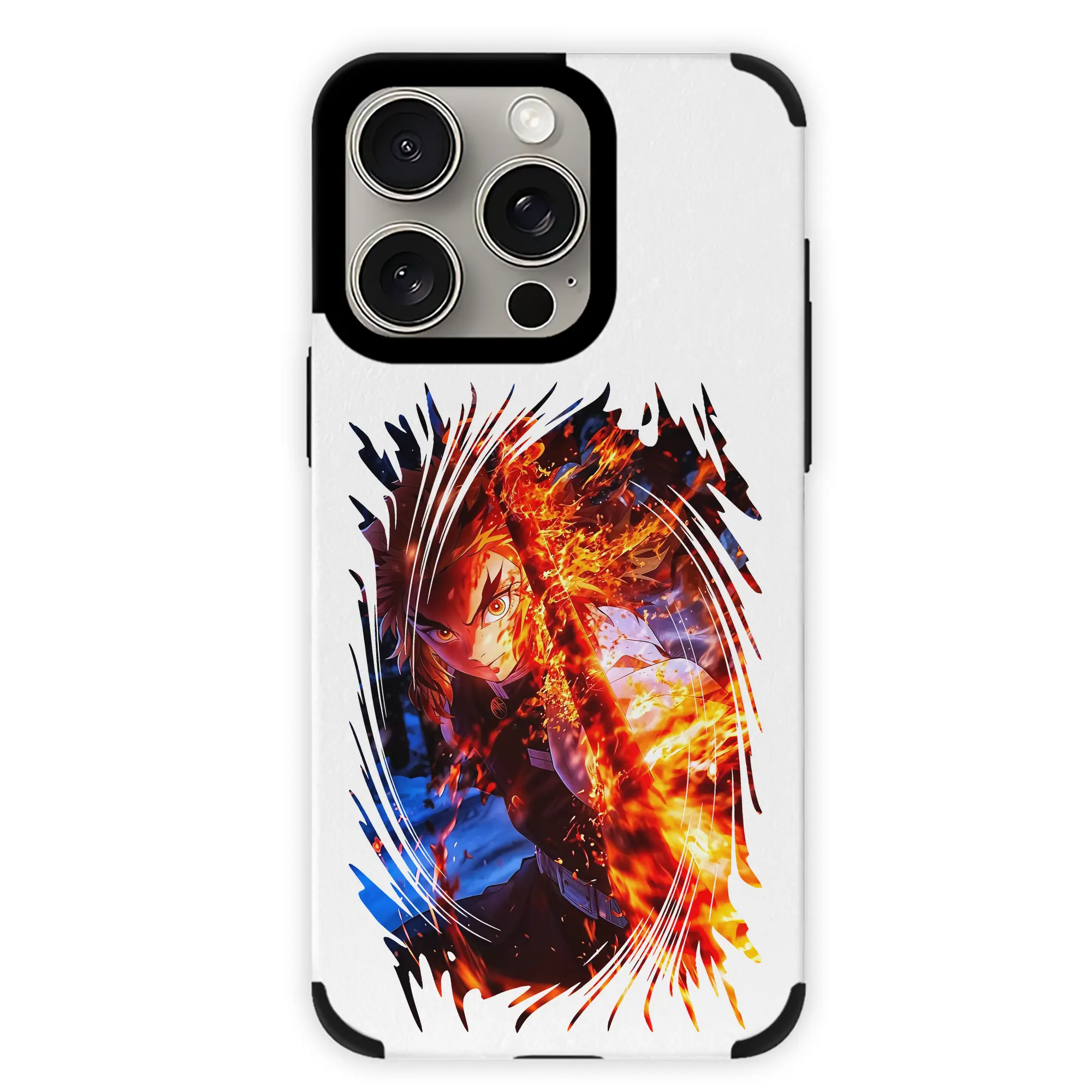 鬼滅の刃 グッズ,煉獄 杏寿郎 - IPhone15ProMax対応 ・ PUレザースマホケース ・ 耐衝撃 ・ 黄変防止 ・ 360度全面保護 ・ 柔らか手触り ・ 3D立体ボタン