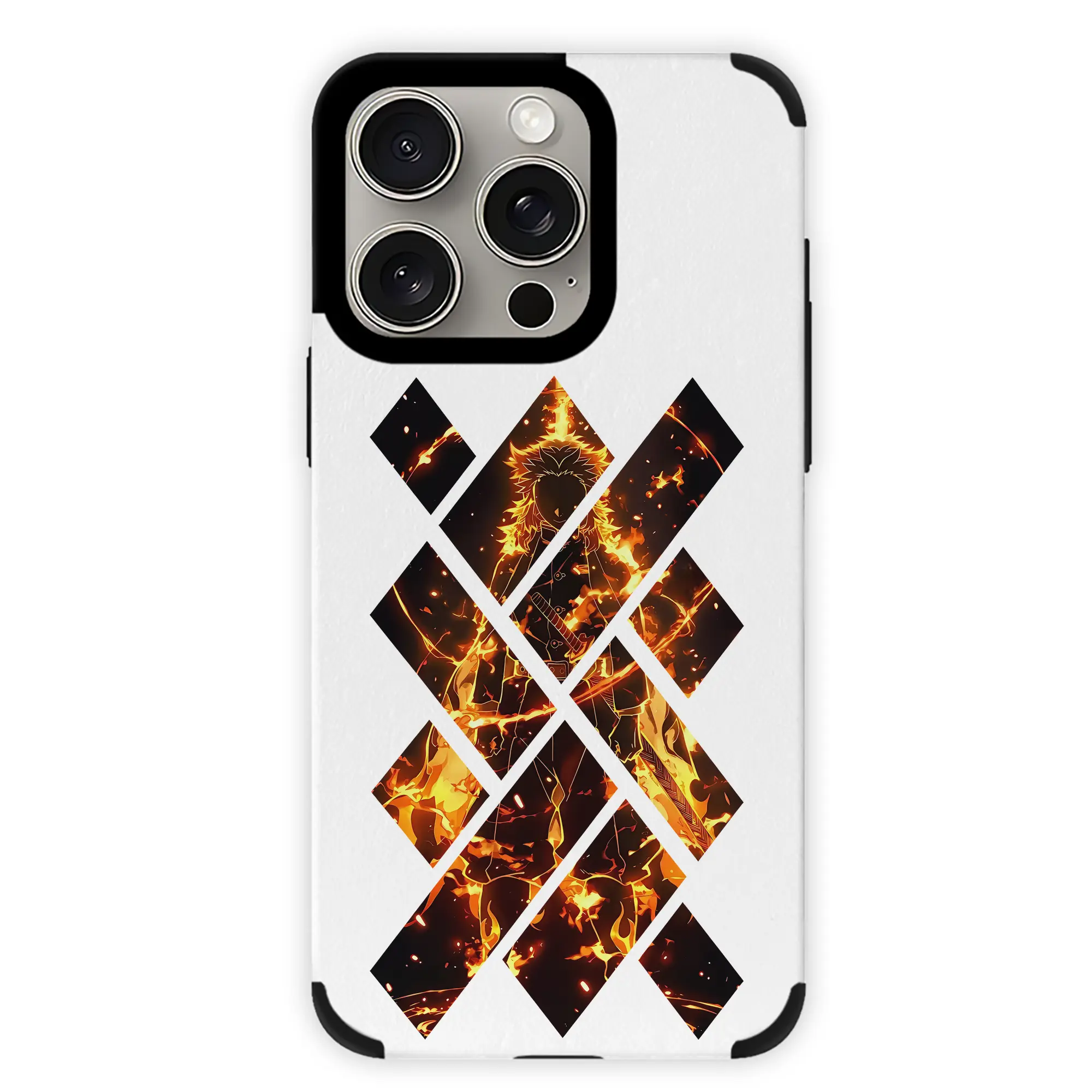 鬼滅の刃 グッズ,煉獄 杏寿郎 - IPhone15ProMax対応 ・ PUレザースマホケース ・ 耐衝撃 ・ 黄変防止 ・ 360度全面保護 ・ 柔らか手触り ・ 3D立体ボタン