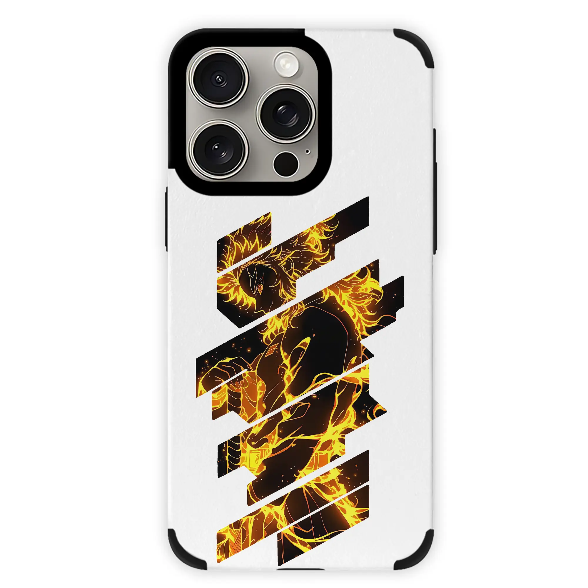 鬼滅の刃 グッズ,煉獄 杏寿郎 - IPhone15ProMax対応 ・ PUレザースマホケース ・ 耐衝撃 ・ 黄変防止 ・ 360度全面保護 ・ 柔らか手触り ・ 3D立体ボタン