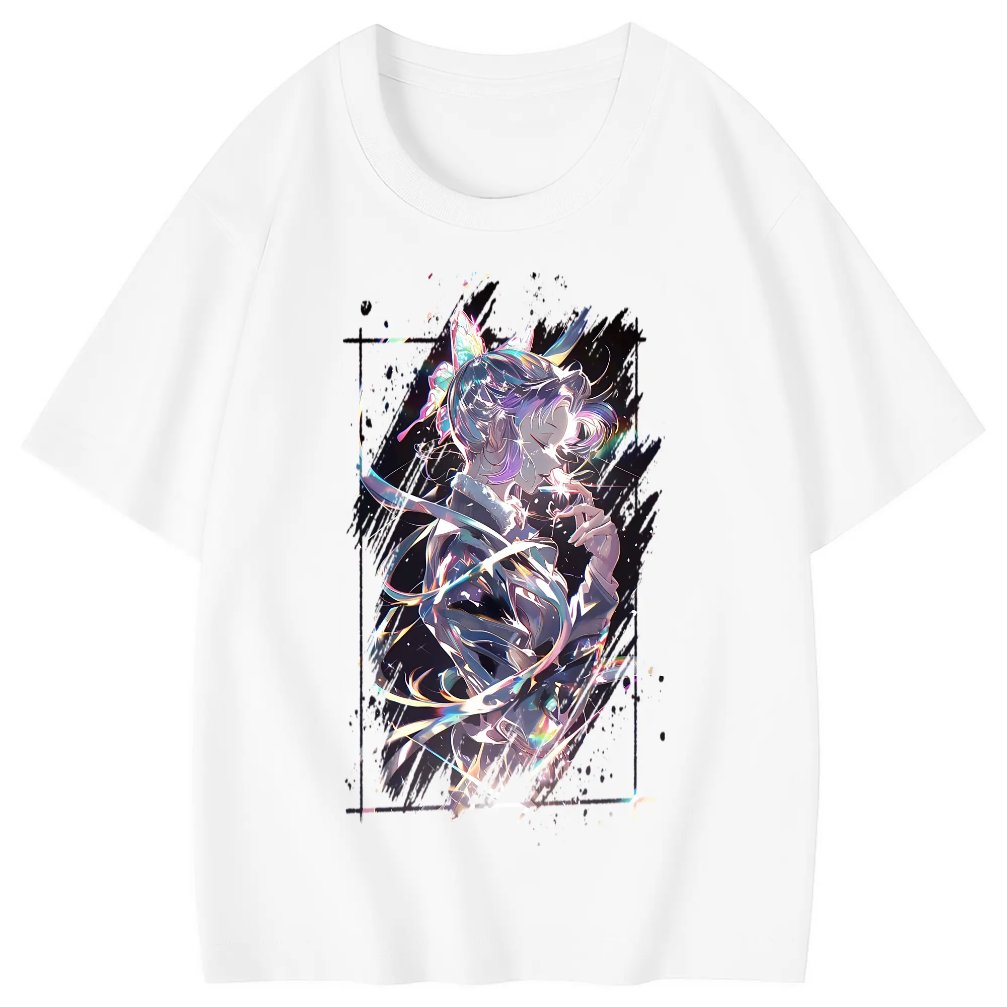 鬼滅の刃 グッズ,胡蝶 しのぶ - 綿100％ キッズTシャツ ・ フロントプリント ・ 快適 通気性 ・ スポーツ カジュアル 散歩用