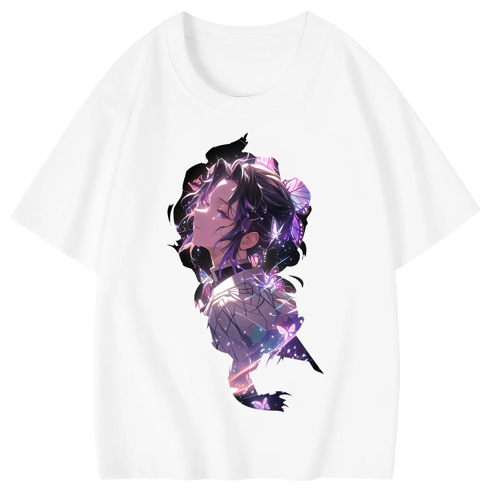 鬼滅の刃 グッズ,胡蝶 しのぶ - 綿100％ キッズTシャツ ・ フロントプリント ・ 快適 通気性 ・ スポーツ カジュアル 散歩用