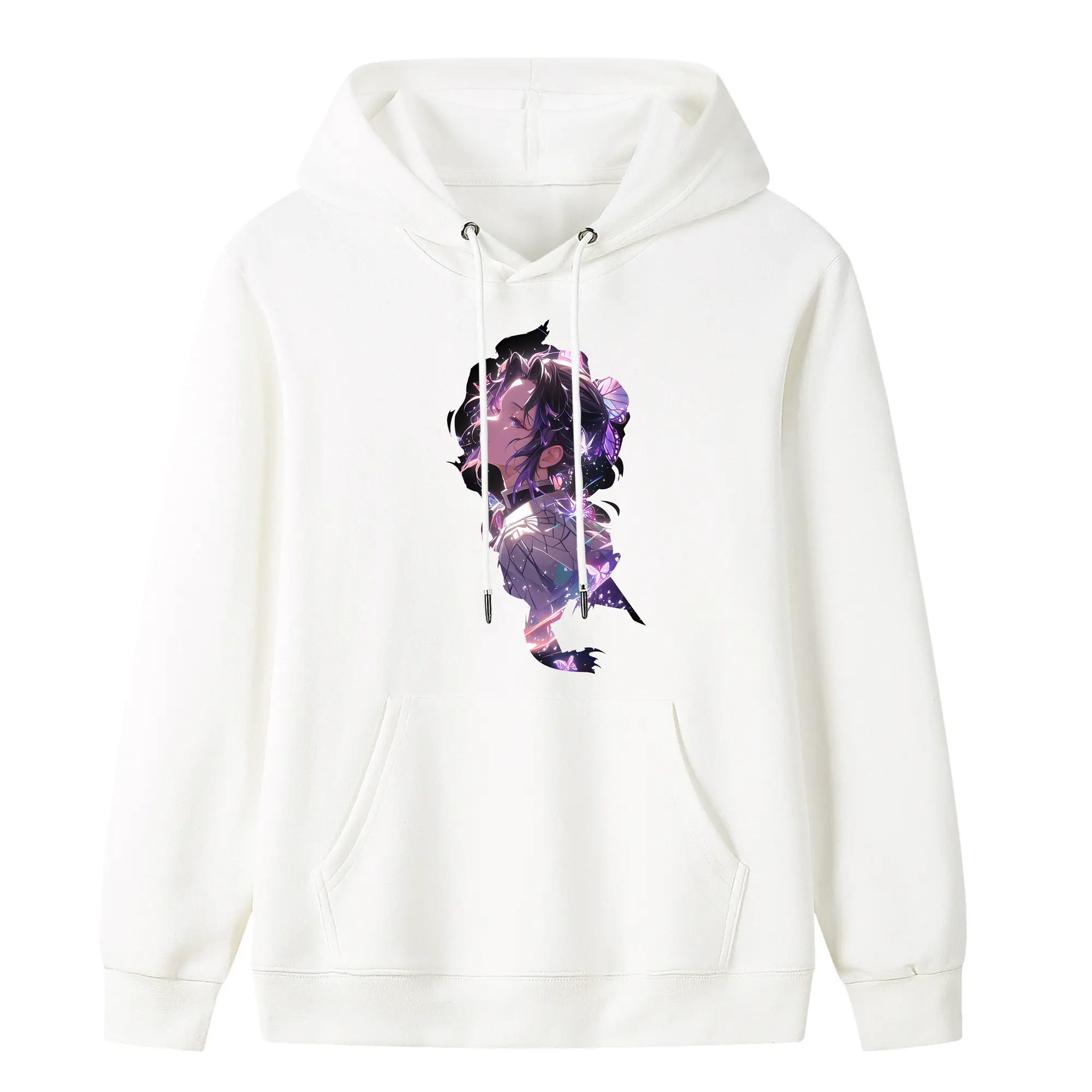 鬼滅の刃 グッズ,胡蝶 しのぶ - キッズ フード付きパーカー ・ フロントプリント ・ ポリエステル100％ ・ 快適 通学 スポーツ 日常使い お散歩用