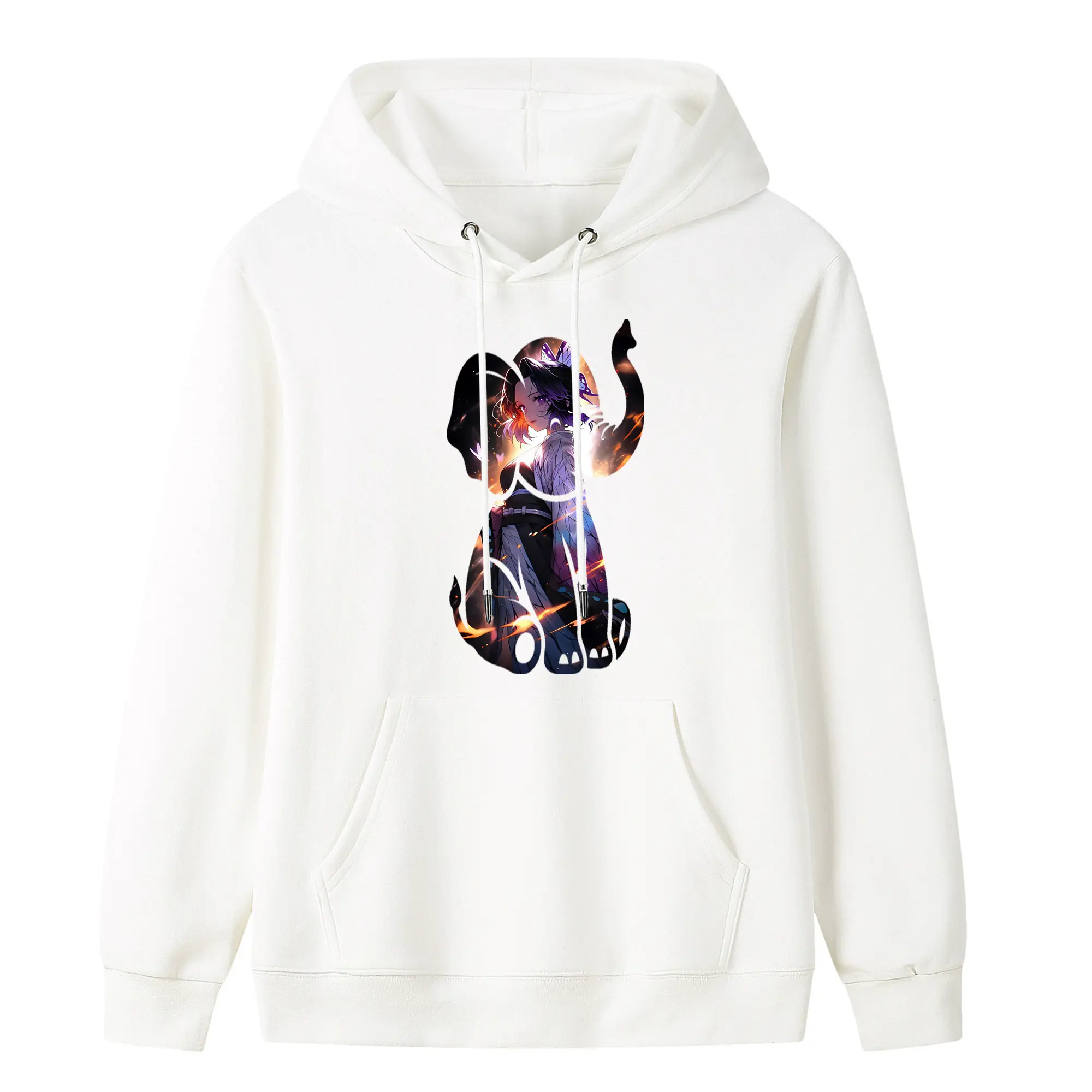 鬼滅の刃 グッズ,胡蝶 しのぶ - キッズ フード付きパーカー ・ フロントプリント ・ ポリエステル100％ ・ 快適 通学 スポーツ 日常使い お散歩用