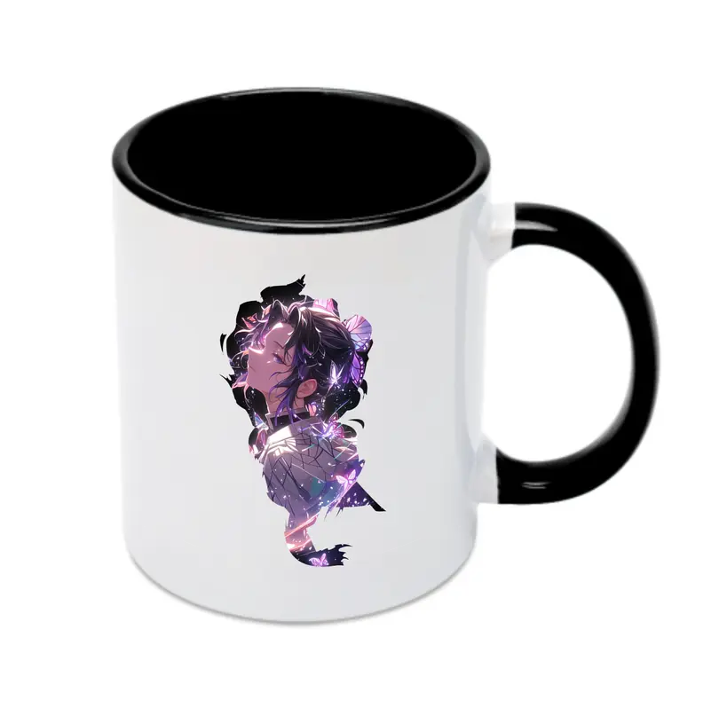 鬼滅の刃 グッズ,胡蝶 しのぶ - カラフルマグカップ ・ 陶器 ・ 熱転写プリント ・ 鮮やかデザイン ・ 耐久性 高品質 ・ コーヒー お茶 ギフト用