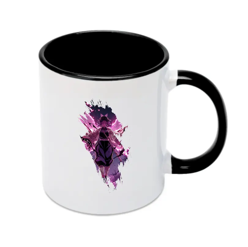 鬼滅の刃 グッズ,胡蝶 しのぶ - カラフルマグカップ ・ 陶器 ・ 熱転写プリント ・ 鮮やかデザイン ・ 耐久性 高品質 ・ コーヒー お茶 ギフト用