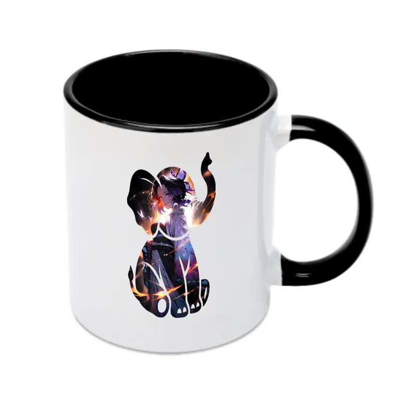 鬼滅の刃 グッズ,胡蝶 しのぶ - カラフルマグカップ ・ 陶器 ・ 熱転写プリント ・ 鮮やかデザイン ・ 耐久性 高品質 ・ コーヒー お茶 ギフト用