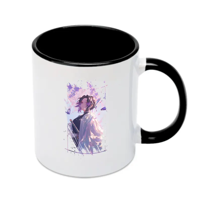鬼滅の刃 グッズ,胡蝶 しのぶ - カラフルマグカップ ・ 陶器 ・ 熱転写プリント ・ 鮮やかデザイン ・ 耐久性 高品質 ・ コーヒー お茶 ギフト用
