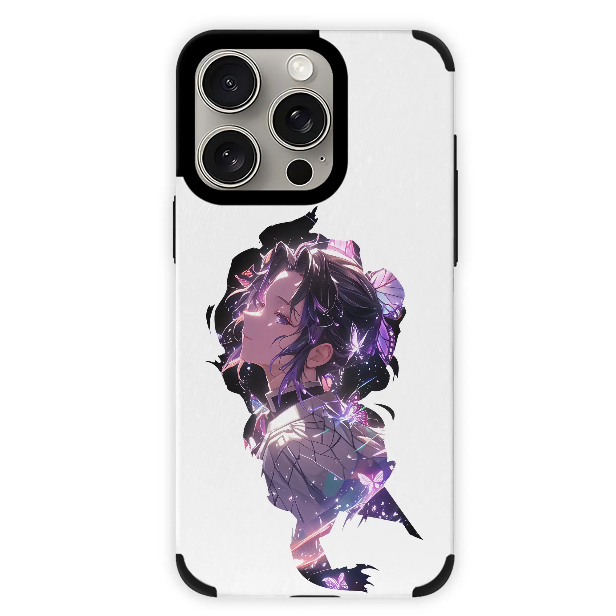 鬼滅の刃 グッズ,胡蝶 しのぶ - IPhone15ProMax対応 ・ PUレザースマホケース ・ 耐衝撃 ・ 黄変防止 ・ 360度全面保護 ・ 柔らか手触り ・ 3D立体ボタン