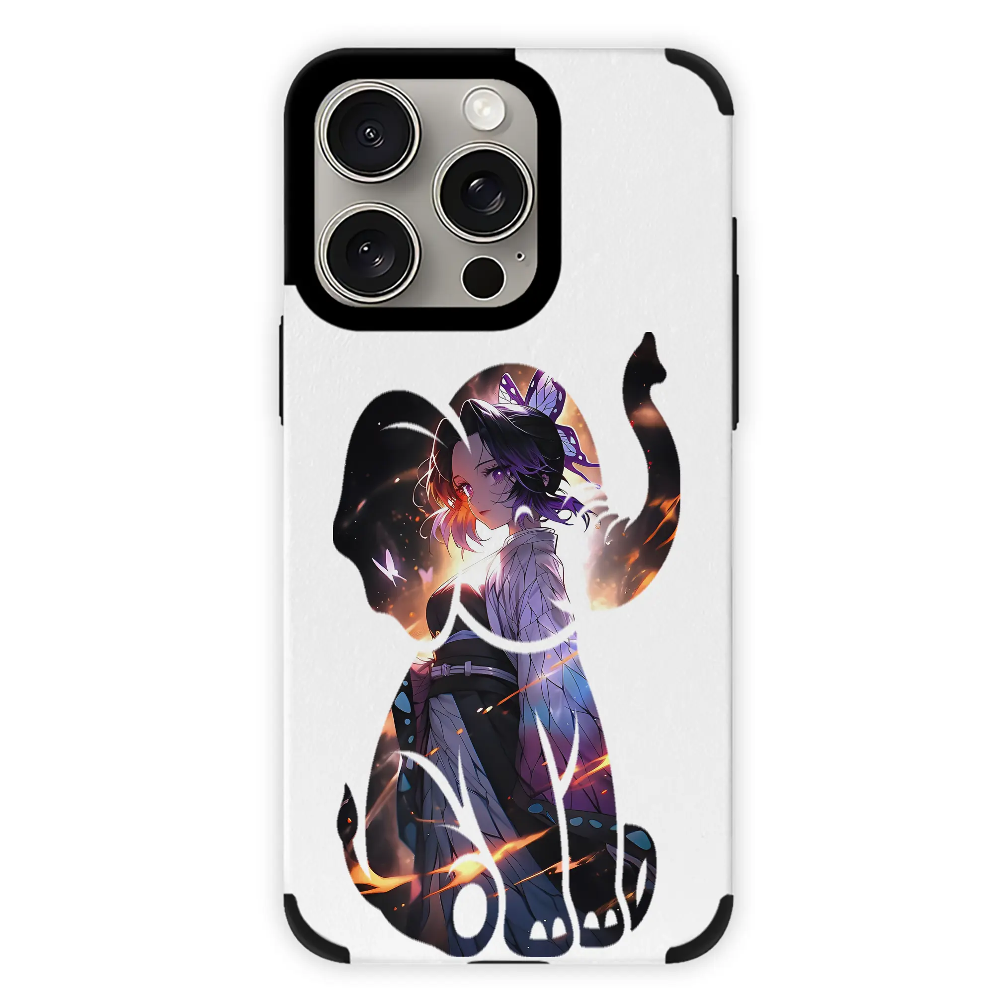 鬼滅の刃 グッズ,胡蝶 しのぶ - IPhone15ProMax対応 ・ PUレザースマホケース ・ 耐衝撃 ・ 黄変防止 ・ 360度全面保護 ・ 柔らか手触り ・ 3D立体ボタン