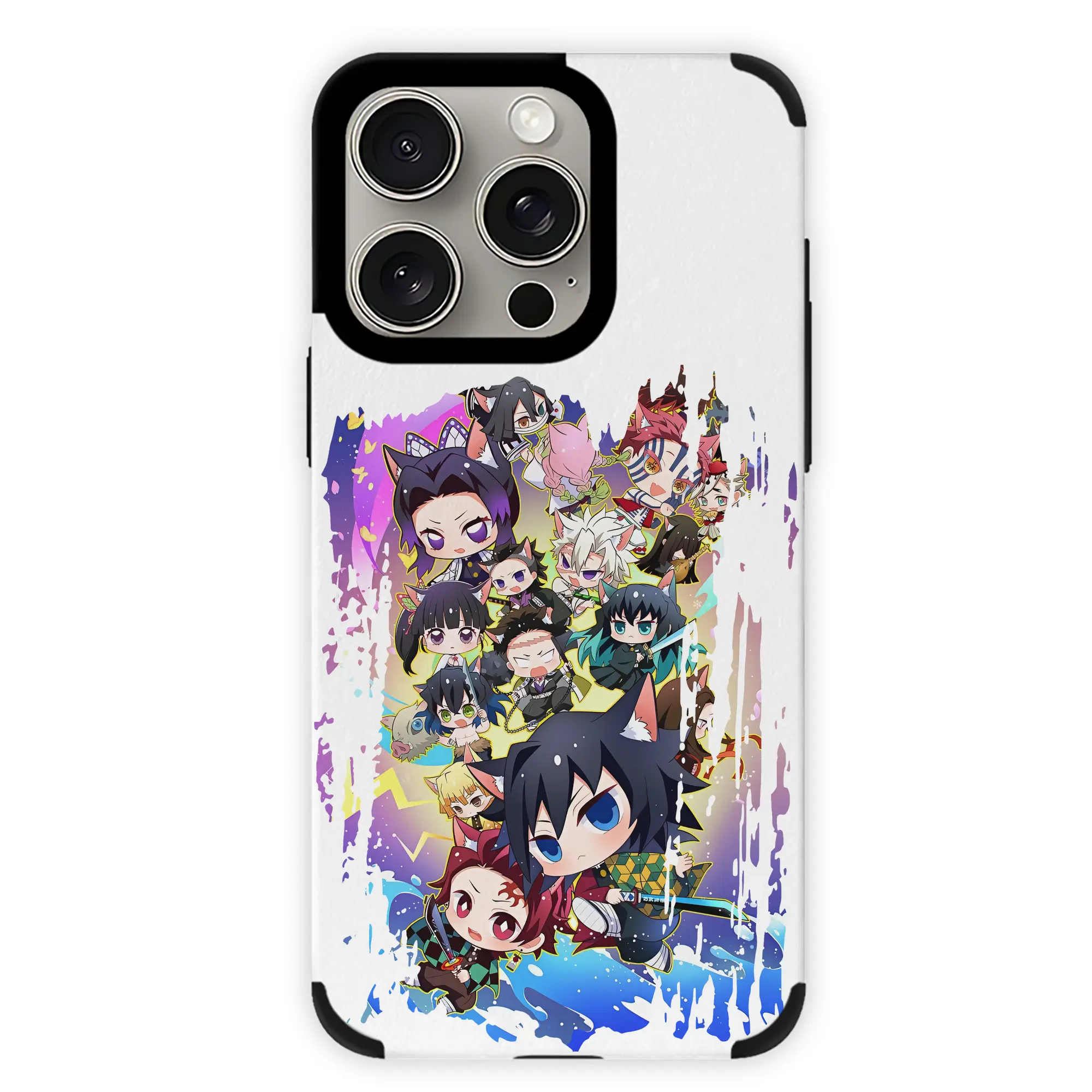 鬼滅の刃 グッズ,胡蝶 しのぶ - IPhone15ProMax対応 ・ PUレザースマホケース ・ 耐衝撃 ・ 黄変防止 ・ 360度全面保護 ・ 柔らか手触り ・ 3D立体ボタン