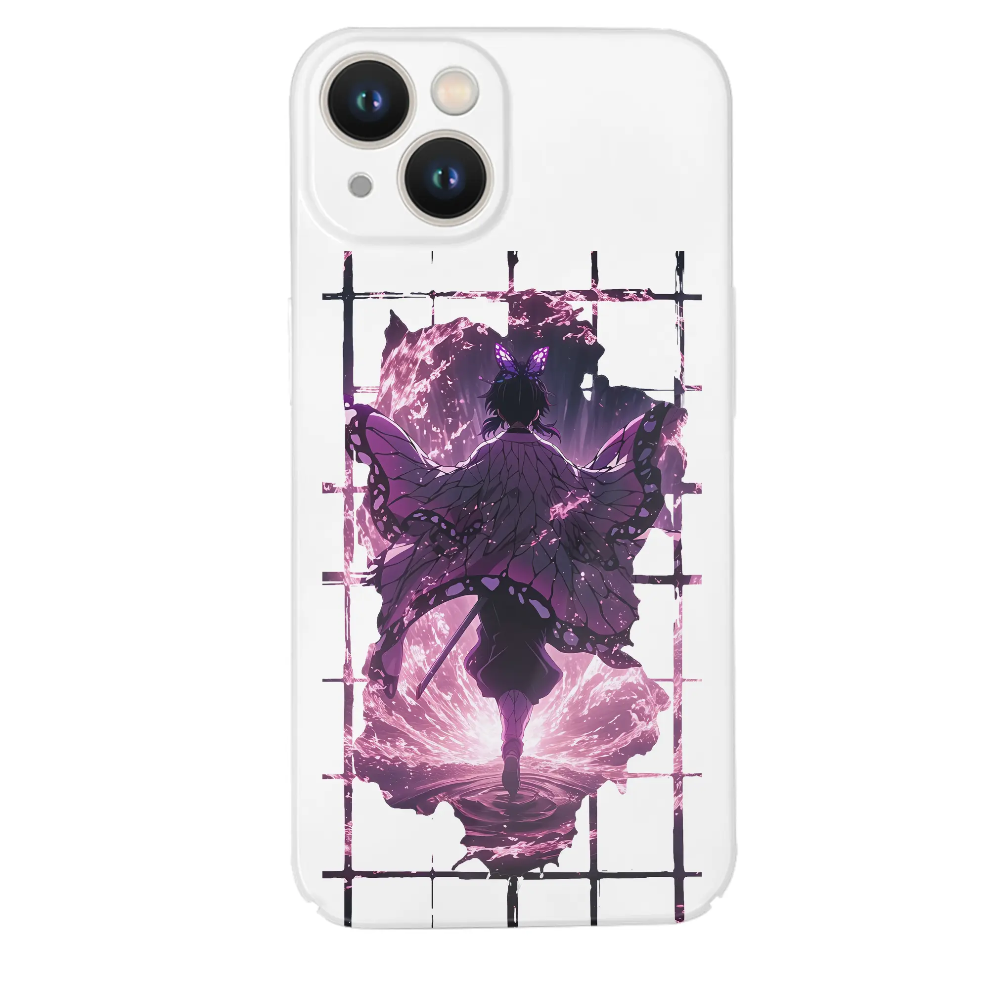 鬼滅の刃 グッズ,胡蝶 しのぶ - IPhone 14シリーズ対応 ・ ハードケース ・ 衝撃吸収 ・ 360度密着 ・ カメラ保護 ・ 高品質プラスチック ・ 快適操作