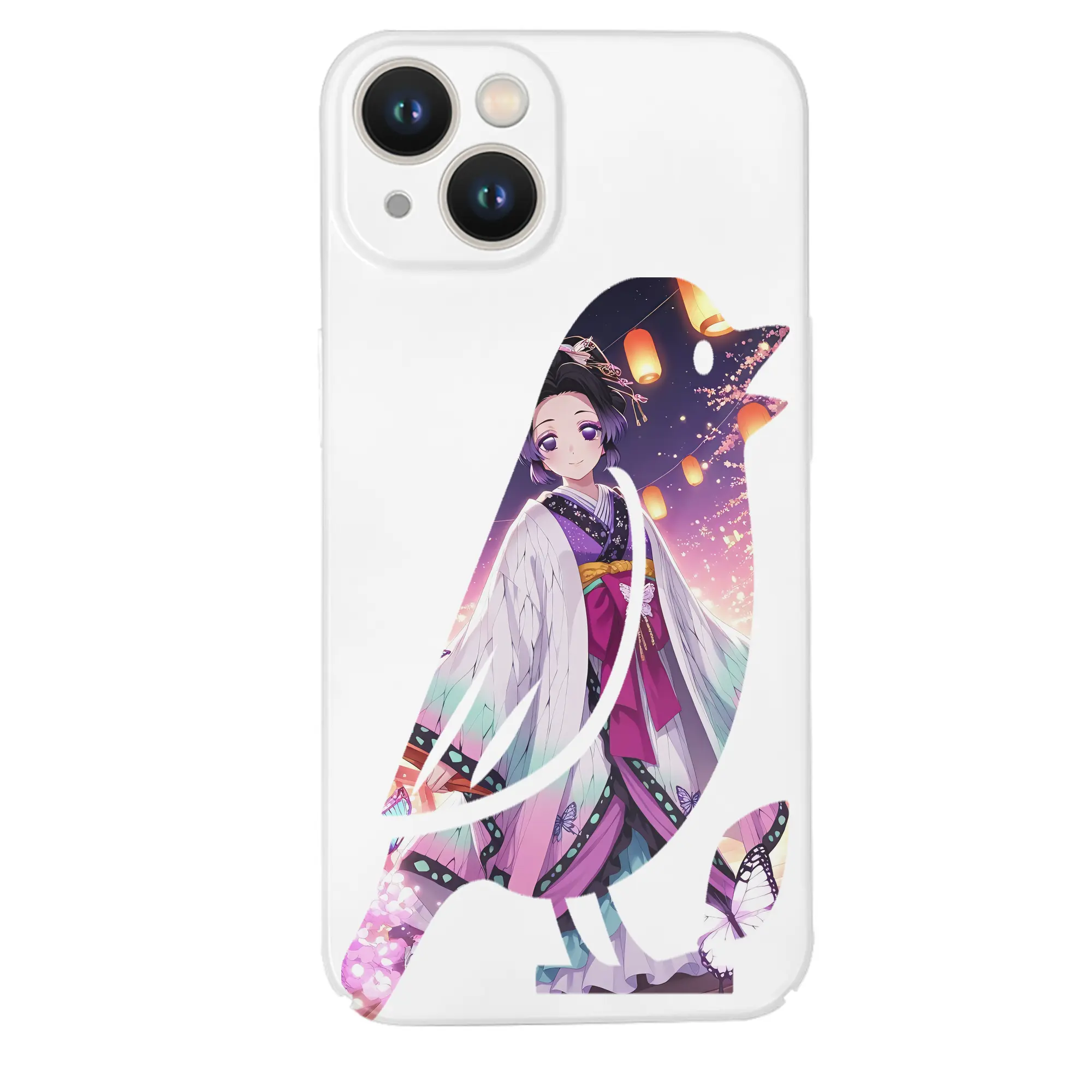 鬼滅の刃 グッズ,胡蝶 しのぶ - IPhone 14シリーズ対応 ・ ハードケース ・ 衝撃吸収 ・ 360度密着 ・ カメラ保護 ・ 高品質プラスチック ・ 快適操作