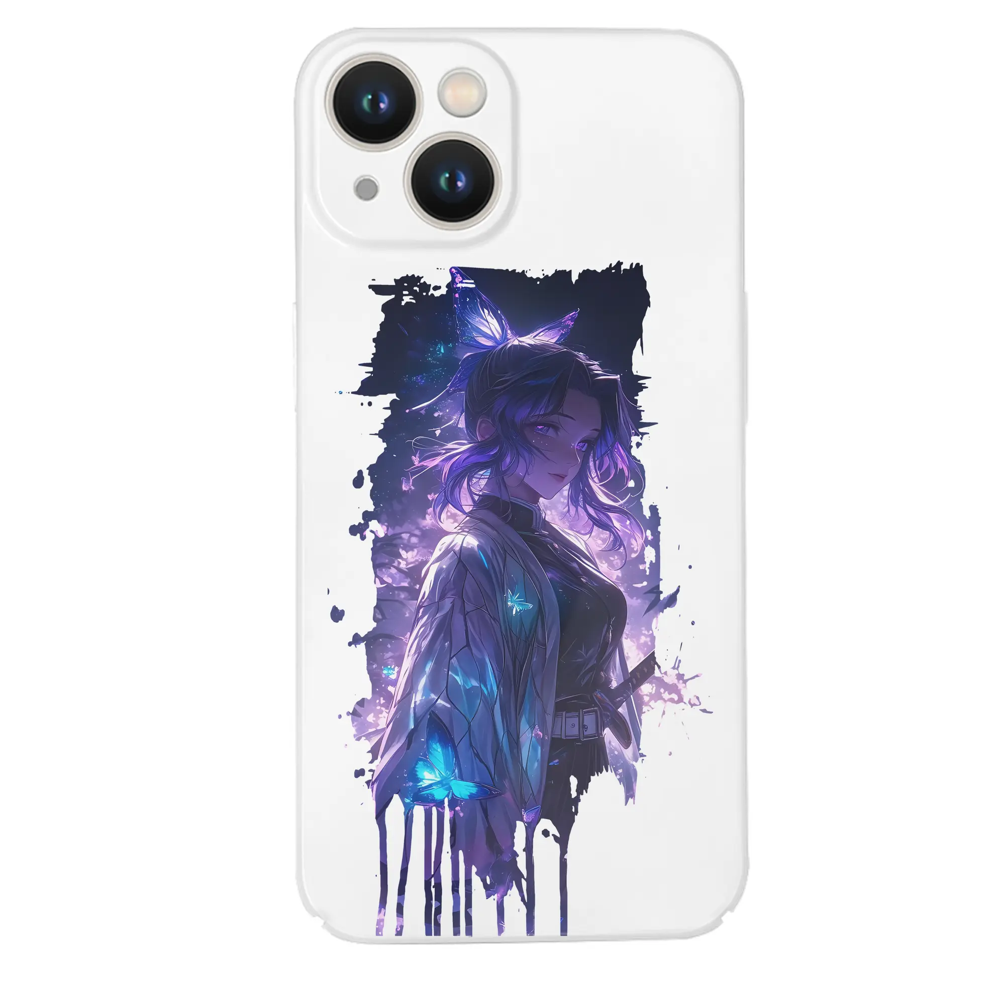 鬼滅の刃 グッズ,胡蝶 しのぶ - IPhone 14シリーズ対応 ・ ハードケース ・ 衝撃吸収 ・ 360度密着 ・ カメラ保護 ・ 高品質プラスチック ・ 快適操作