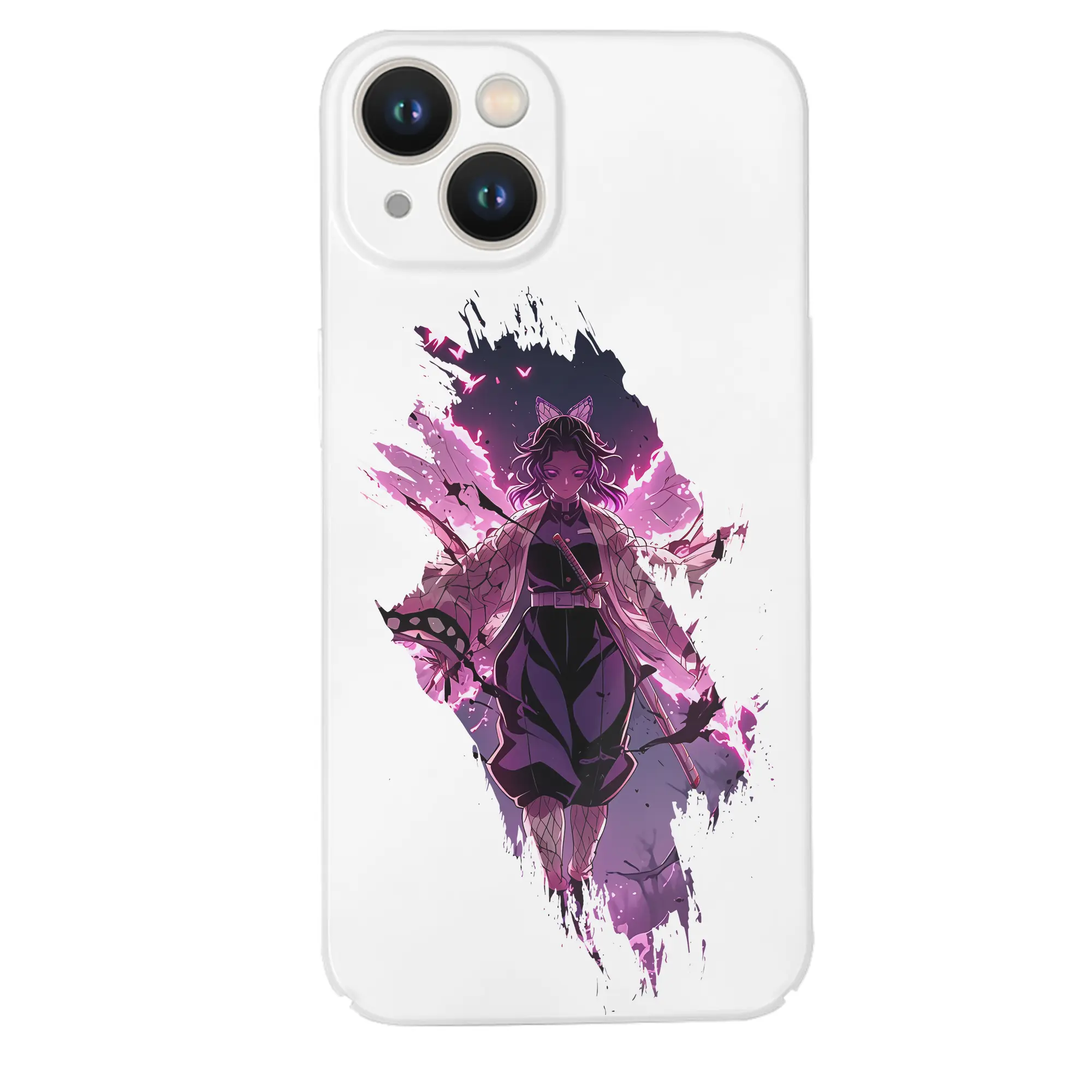 鬼滅の刃 グッズ,胡蝶 しのぶ - IPhone 14シリーズ対応 ・ ハードケース ・ 衝撃吸収 ・ 360度密着 ・ カメラ保護 ・ 高品質プラスチック ・ 快適操作