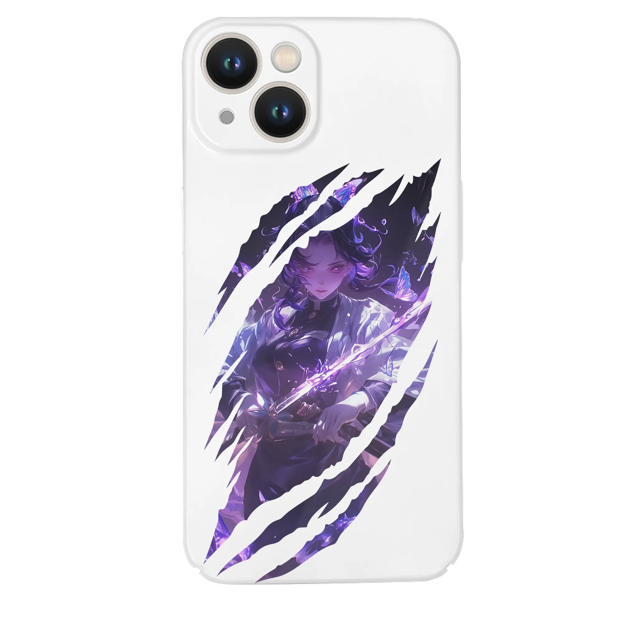 鬼滅の刃 グッズ,胡蝶 しのぶ - IPhone 14シリーズ対応 ・ ハードケース ・ 衝撃吸収 ・ 360度密着 ・ カメラ保護 ・ 高品質プラスチック ・ 快適操作