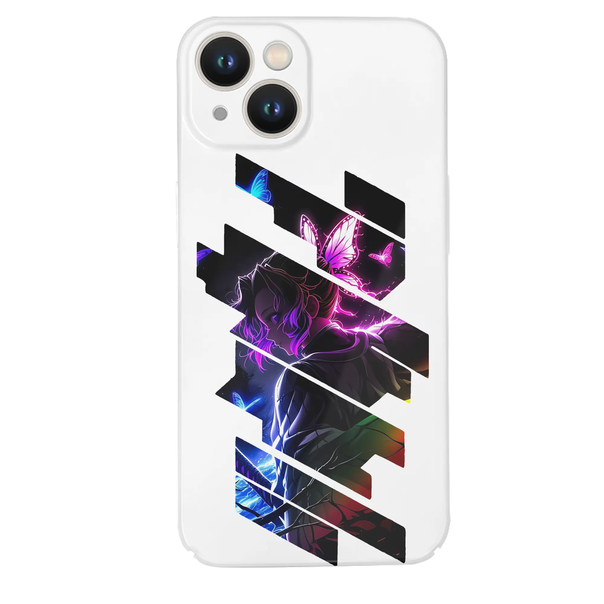 鬼滅の刃 グッズ,胡蝶 しのぶ - IPhone 14シリーズ対応 ・ ハードケース ・ 衝撃吸収 ・ 360度密着 ・ カメラ保護 ・ 高品質プラスチック ・ 快適操作