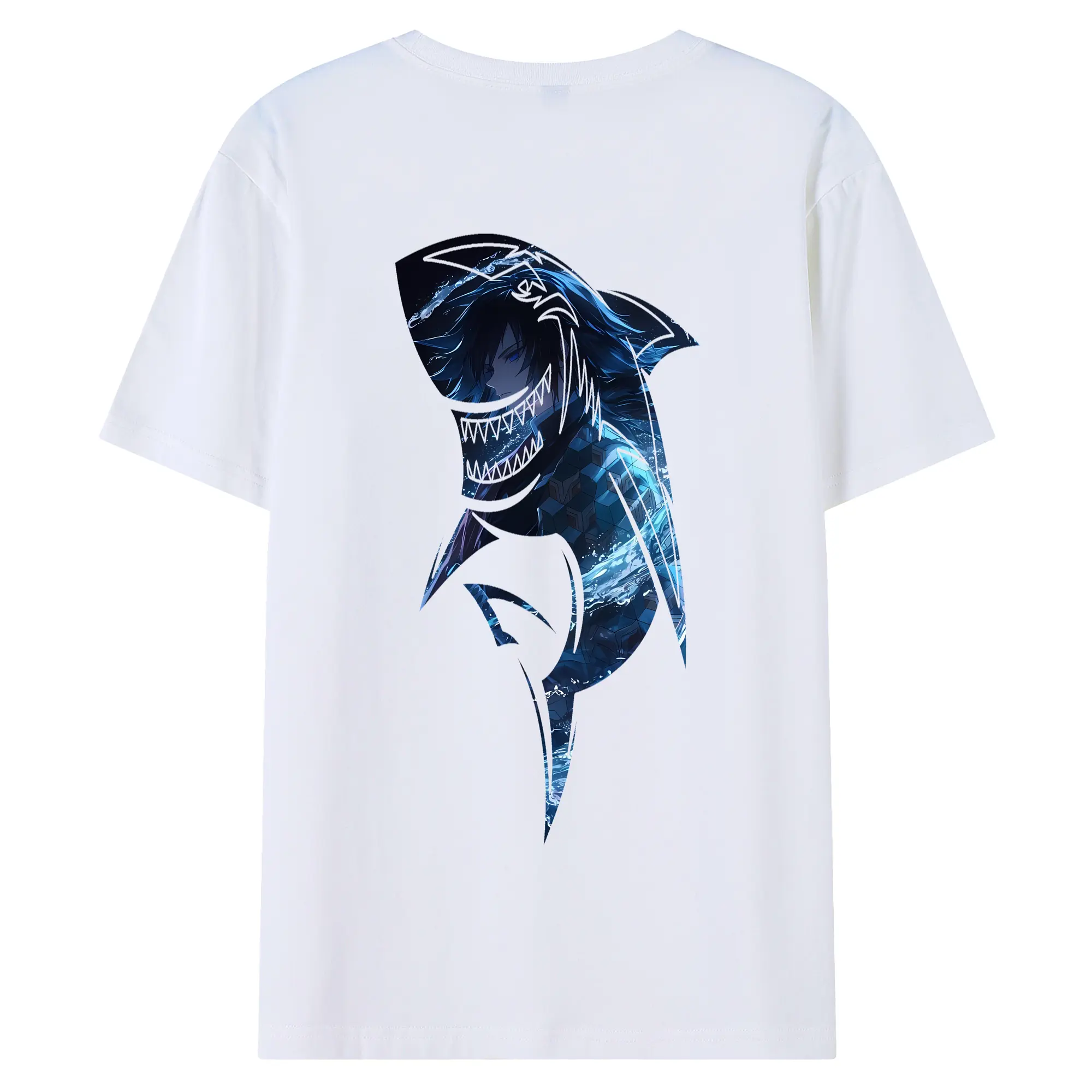 鬼滅の刃 グッズ,冨岡 義勇 - 綿100％ 半袖Tシャツ ・ バックプリント ・ 快適 通気性 ・ 日常使い 散歩 スポーツ用