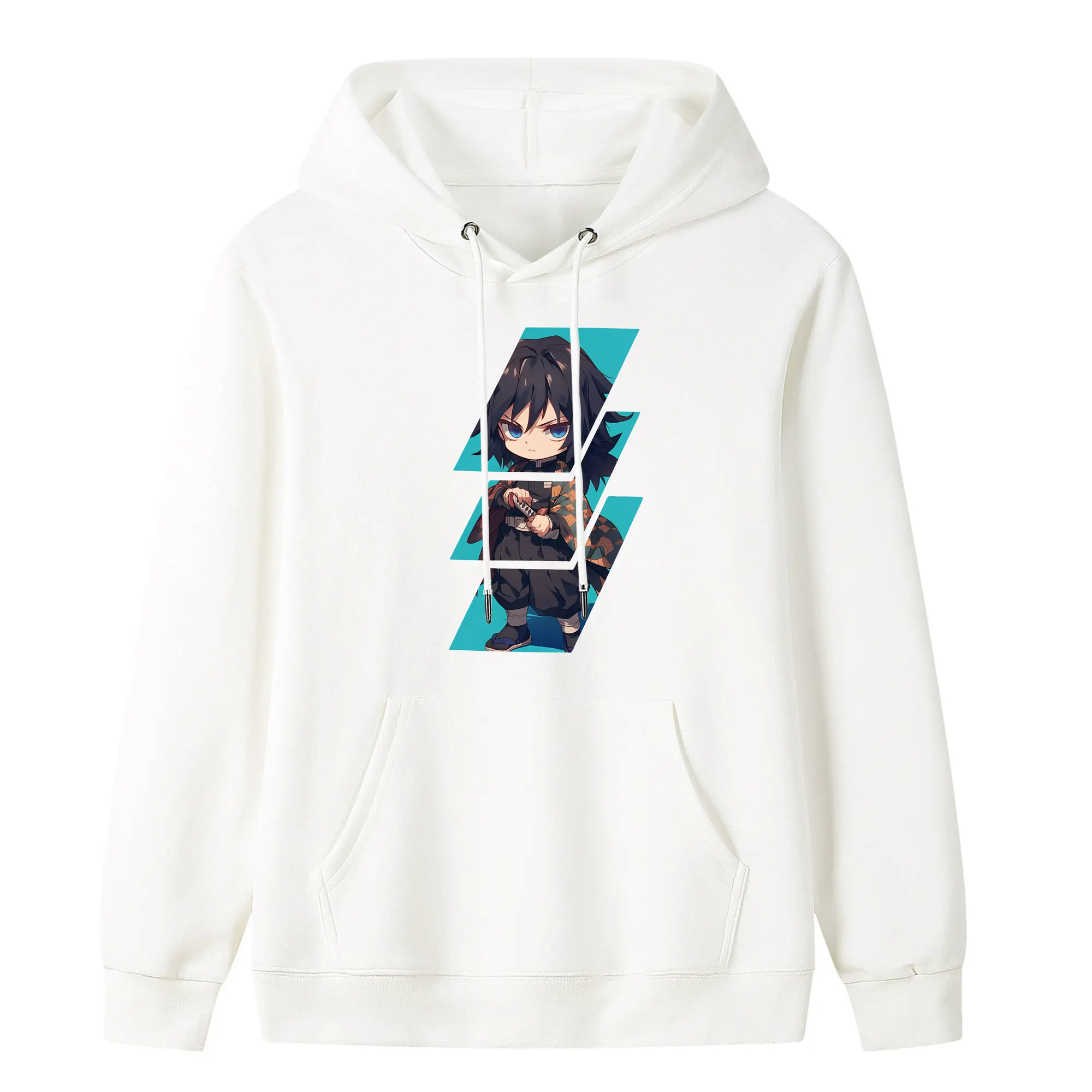 鬼滅の刃 グッズ,冨岡 義勇 - キッズ フード付きパーカー ・ フロントプリント ・ ポリエステル100％ ・ 快適 通学 スポーツ 日常使い お散歩用