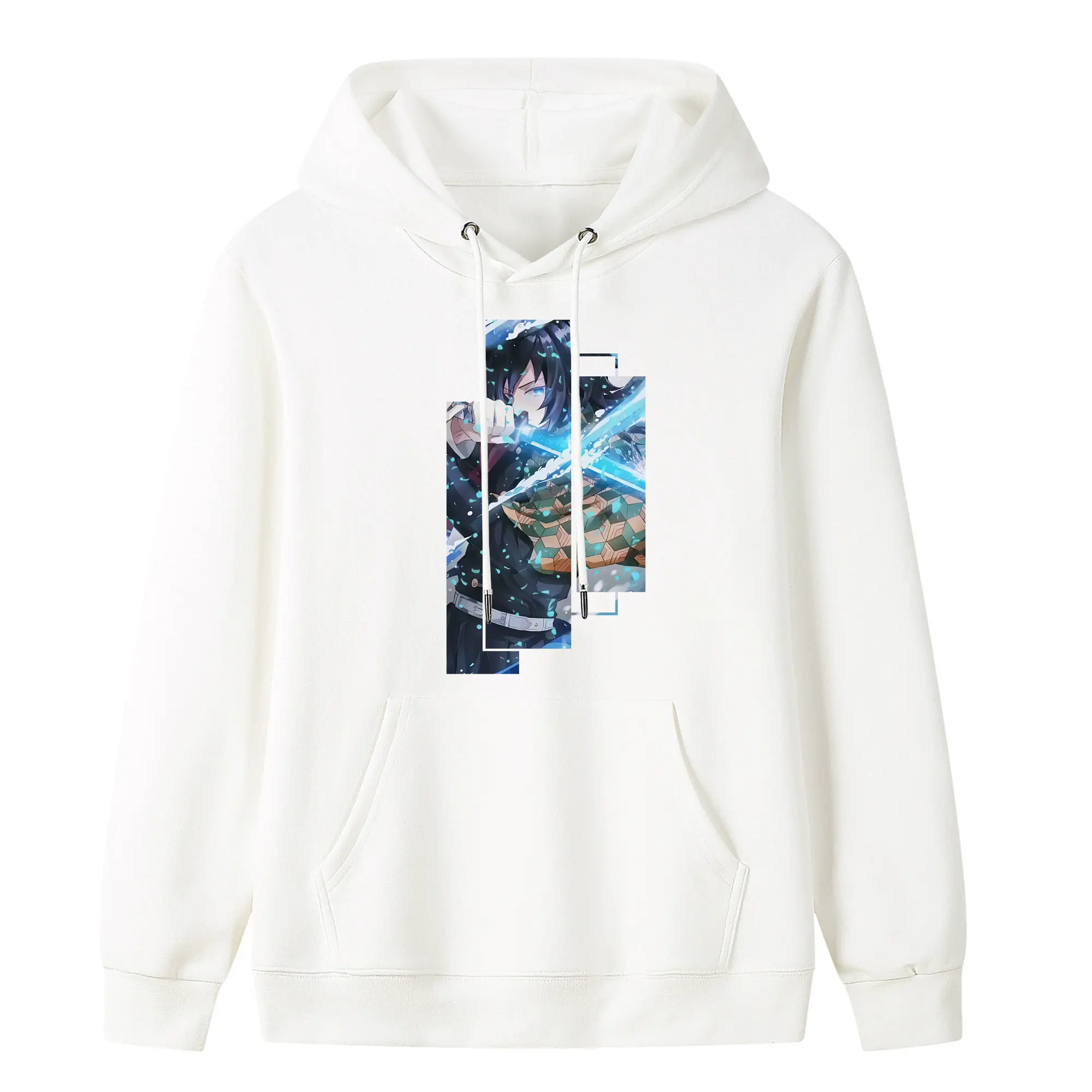 鬼滅の刃 グッズ,冨岡 義勇 - キッズ フード付きパーカー ・ フロントプリント ・ ポリエステル100％ ・ 快適 通学 スポーツ 日常使い お散歩用