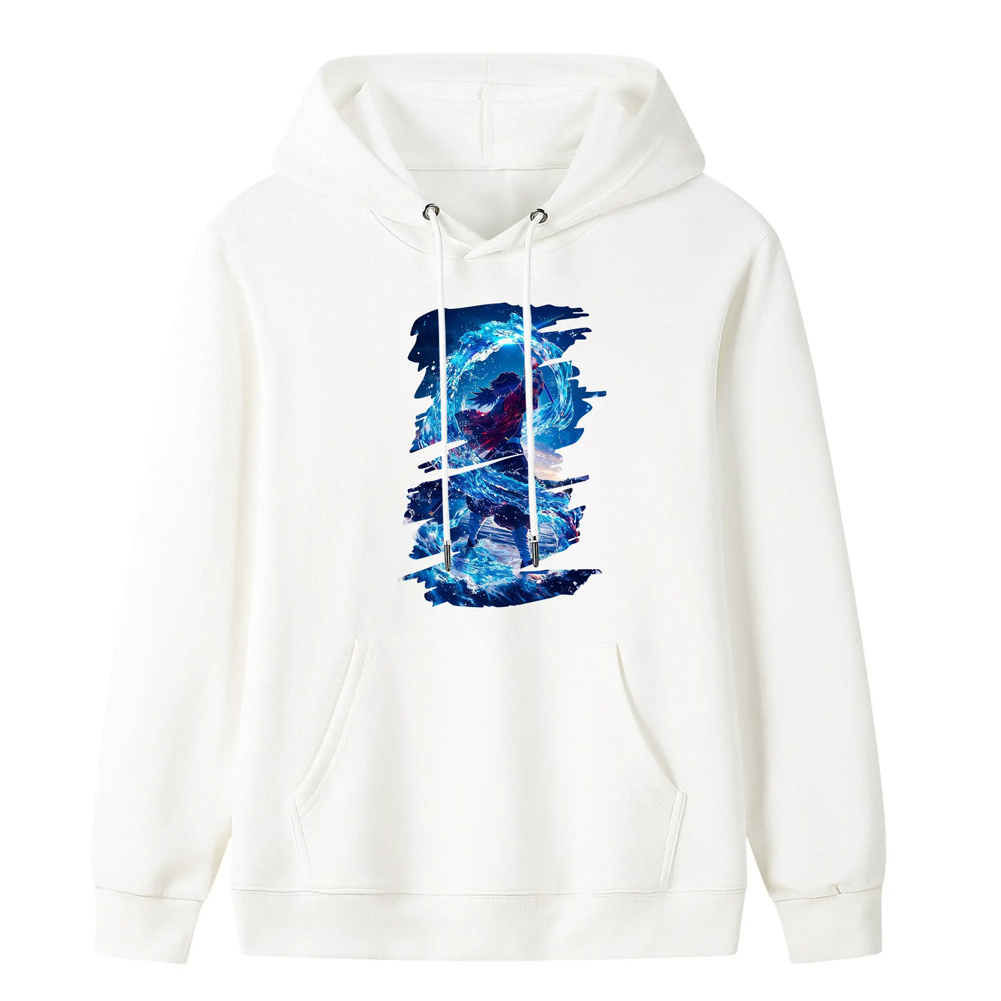 鬼滅の刃 グッズ,冨岡 義勇 - キッズ フード付きパーカー ・ フロントプリント ・ ポリエステル100％ ・ 快適 通学 スポーツ 日常使い お散歩用