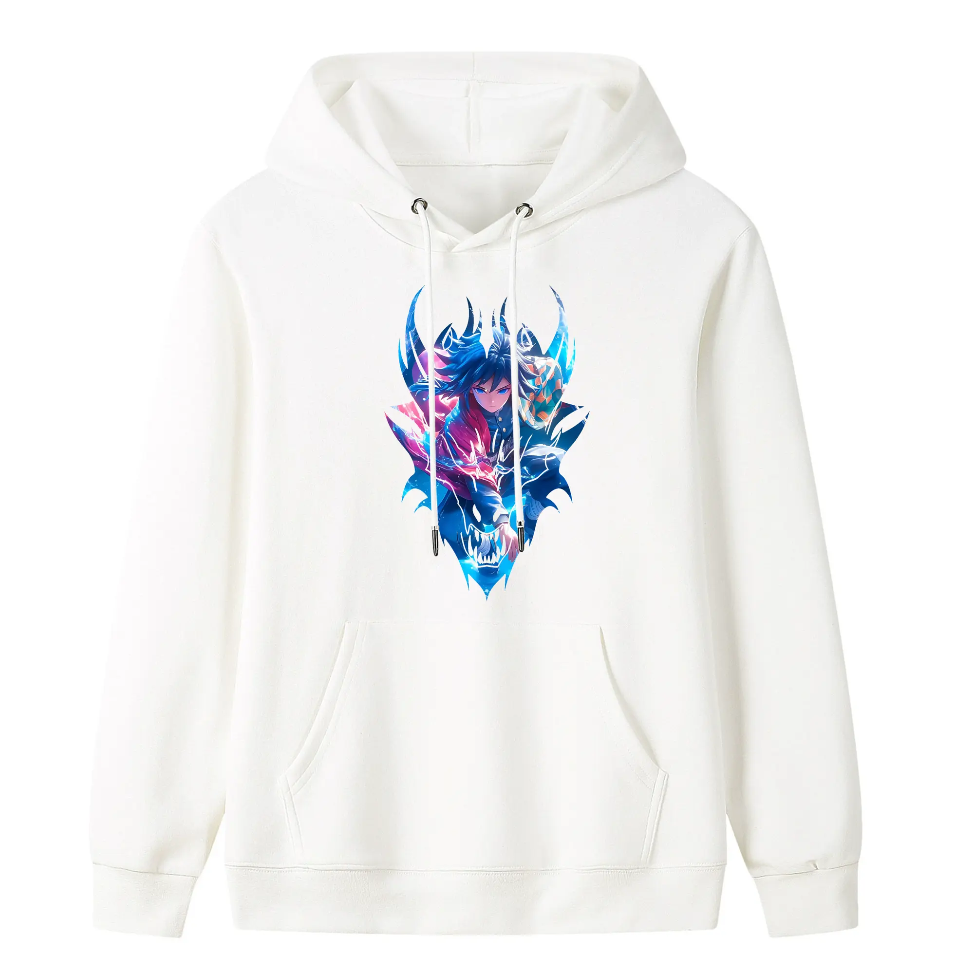 鬼滅の刃 グッズ,冨岡 義勇 - キッズ フード付きパーカー ・ フロントプリント ・ ポリエステル100％ ・ 快適 通学 スポーツ 日常使い お散歩用