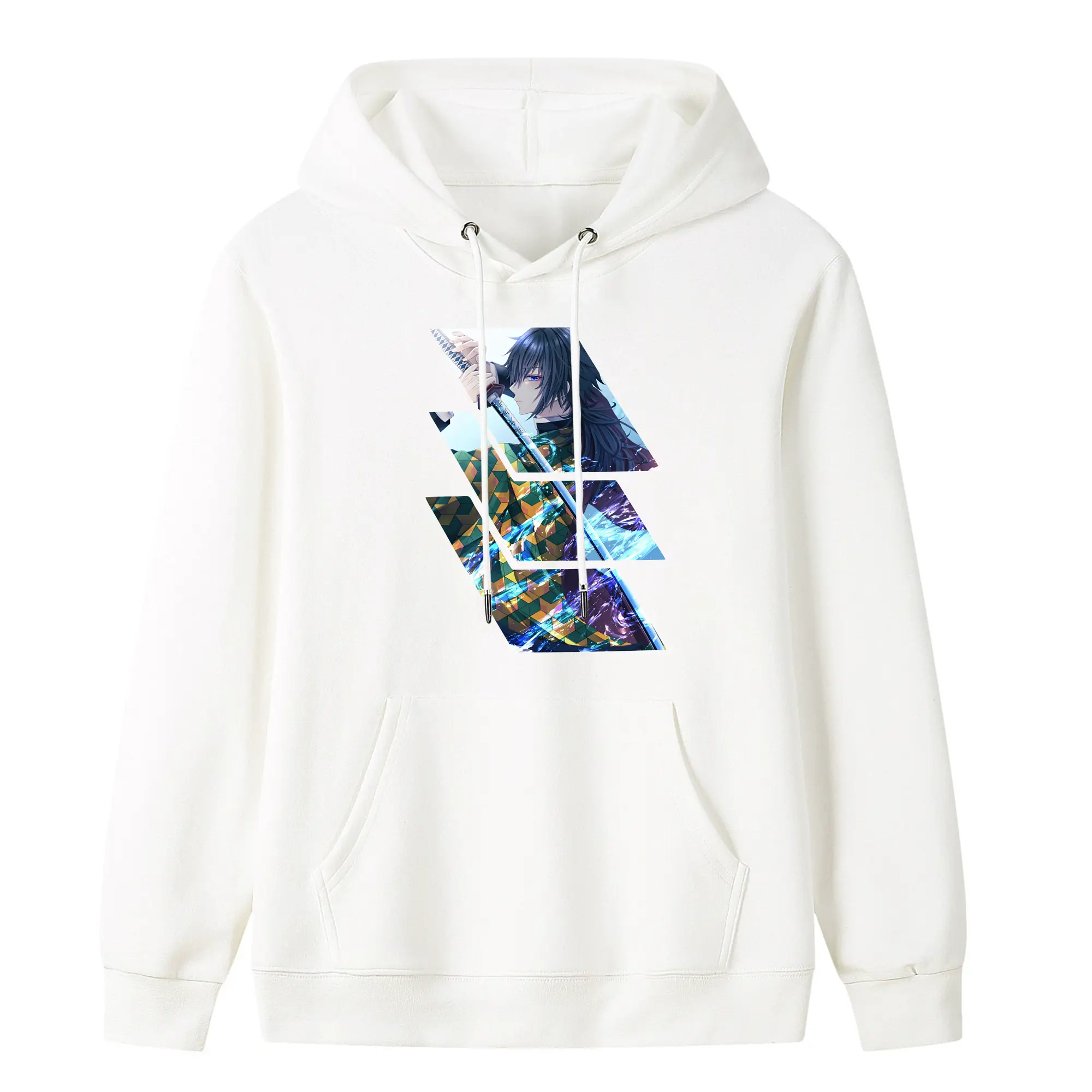 鬼滅の刃 グッズ,冨岡 義勇 - キッズ フード付きパーカー ・ フロントプリント ・ ポリエステル100％ ・ 快適 通学 スポーツ 日常使い お散歩用