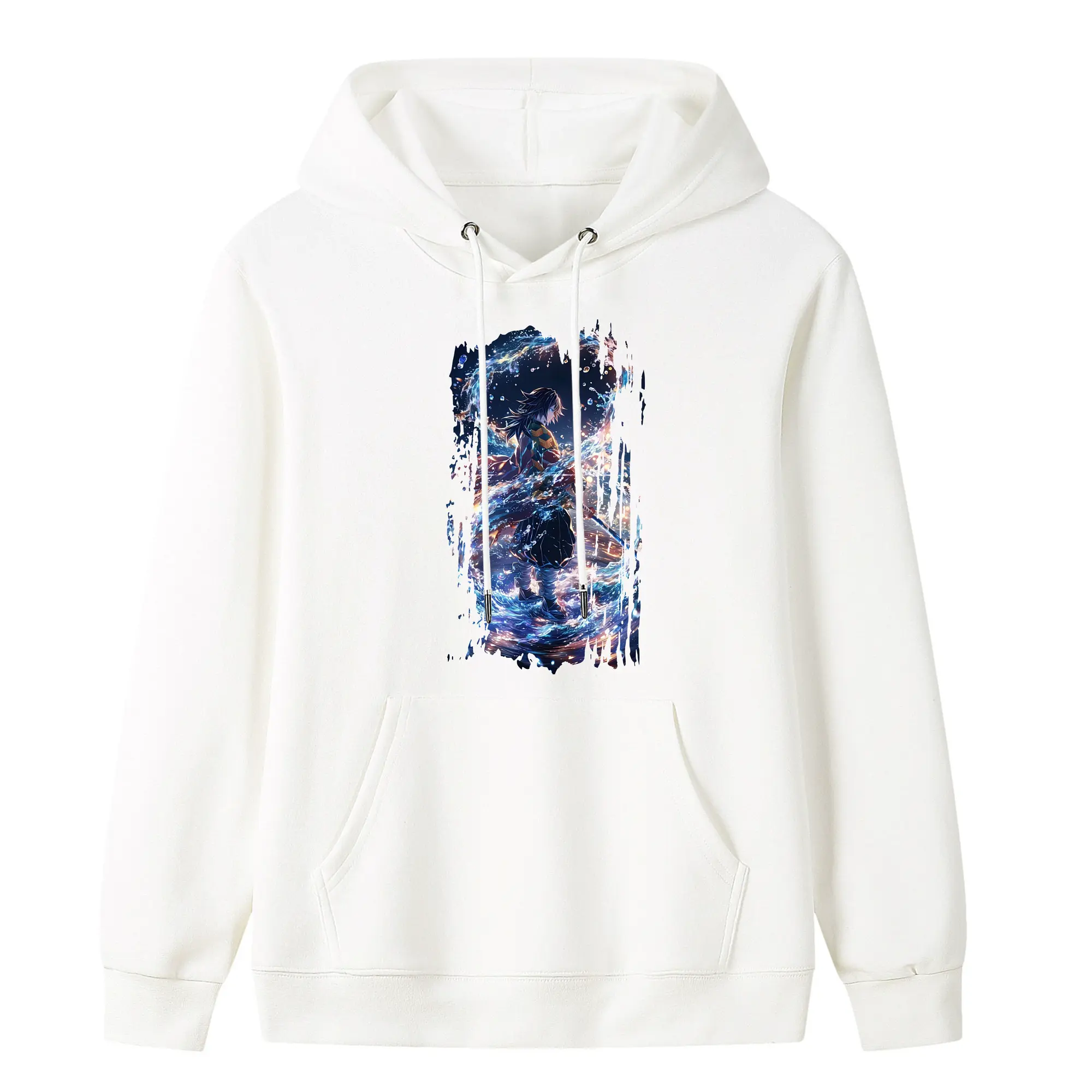 鬼滅の刃 グッズ,冨岡 義勇 - キッズ フード付きパーカー ・ フロントプリント ・ ポリエステル100％ ・ 快適 通学 スポーツ 日常使い お散歩用