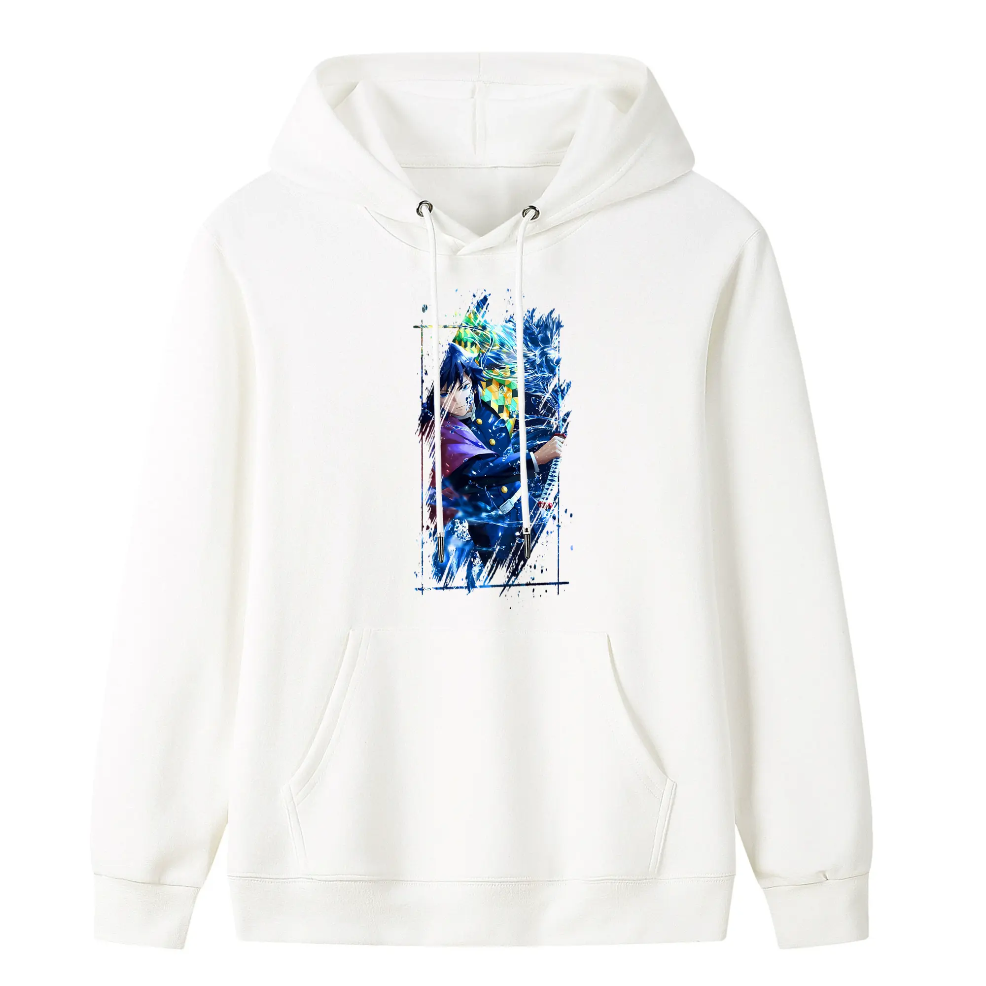 鬼滅の刃 グッズ,冨岡 義勇 - キッズ フード付きパーカー ・ フロントプリント ・ ポリエステル100％ ・ 快適 通学 スポーツ 日常使い お散歩用