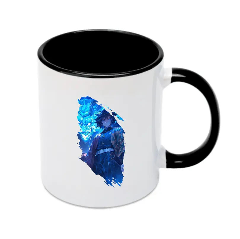 鬼滅の刃 グッズ,冨岡 義勇 - カラフルマグカップ ・ 陶器 ・ 熱転写プリント ・ 鮮やかデザイン ・ 耐久性 高品質 ・ コーヒー お茶 ギフト用