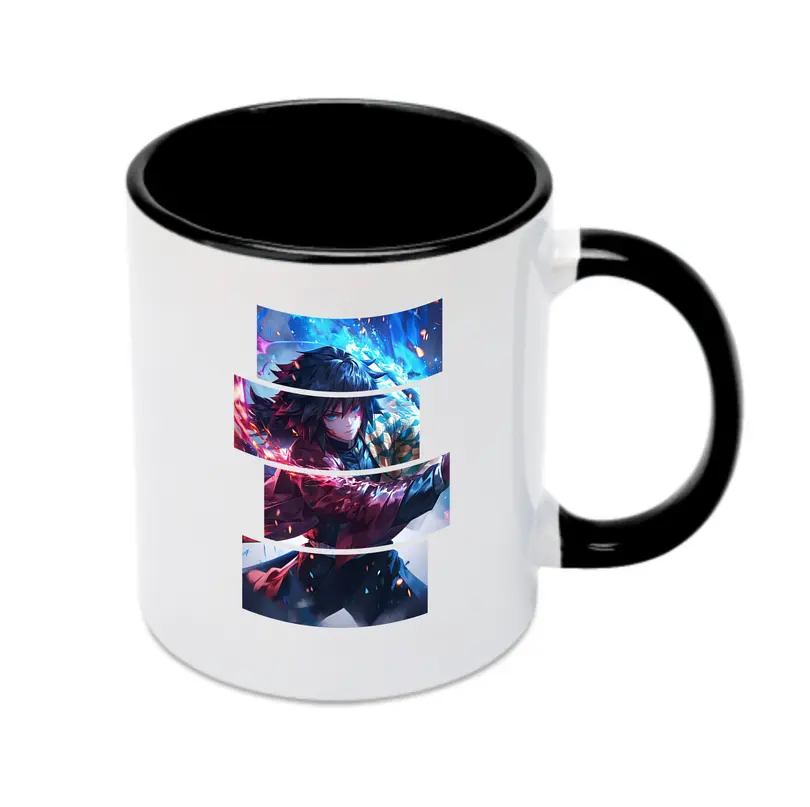 鬼滅の刃 グッズ,冨岡 義勇 - カラフルマグカップ ・ 陶器 ・ 熱転写プリント ・ 鮮やかデザイン ・ 耐久性 高品質 ・ コーヒー お茶 ギフト用