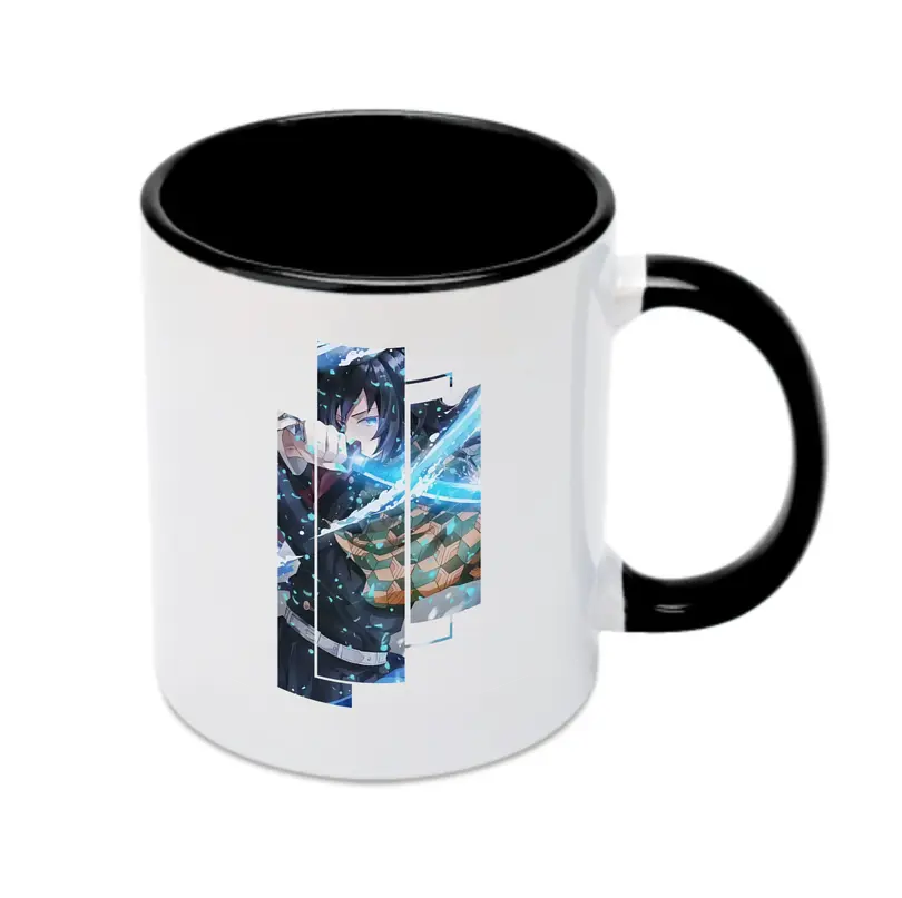 鬼滅の刃 グッズ,冨岡 義勇 - カラフルマグカップ ・ 陶器 ・ 熱転写プリント ・ 鮮やかデザイン ・ 耐久性 高品質 ・ コーヒー お茶 ギフト用