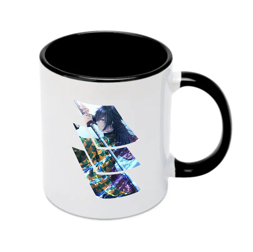 鬼滅の刃 グッズ,冨岡 義勇 - カラフルマグカップ ・ 陶器 ・ 熱転写プリント ・ 鮮やかデザイン ・ 耐久性 高品質 ・ コーヒー お茶 ギフト用
