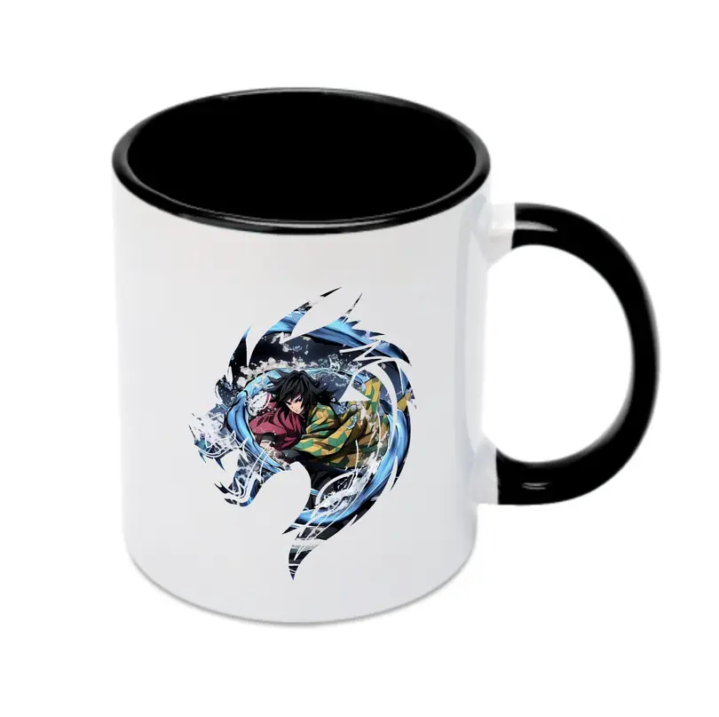 鬼滅の刃 グッズ,冨岡 義勇 - カラフルマグカップ ・ 陶器 ・ 熱転写プリント ・ 鮮やかデザイン ・ 耐久性 高品質 ・ コーヒー お茶 ギフト用