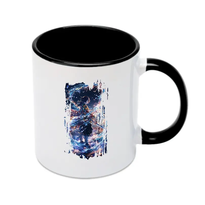 鬼滅の刃 グッズ,冨岡 義勇 - カラフルマグカップ ・ 陶器 ・ 熱転写プリント ・ 鮮やかデザイン ・ 耐久性 高品質 ・ コーヒー お茶 ギフト用