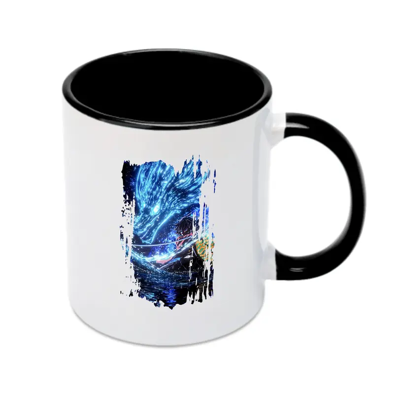 鬼滅の刃 グッズ,冨岡 義勇 - カラフルマグカップ ・ 陶器 ・ 熱転写プリント ・ 鮮やかデザイン ・ 耐久性 高品質 ・ コーヒー お茶 ギフト用