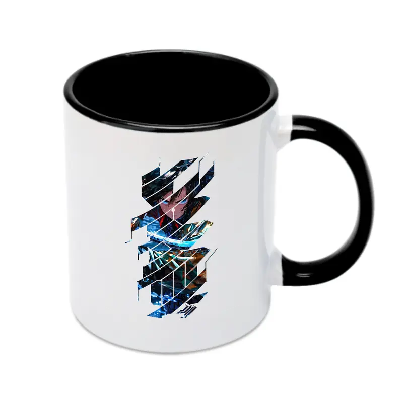 鬼滅の刃 グッズ,冨岡 義勇 - カラフルマグカップ ・ 陶器 ・ 熱転写プリント ・ 鮮やかデザイン ・ 耐久性 高品質 ・ コーヒー お茶 ギフト用