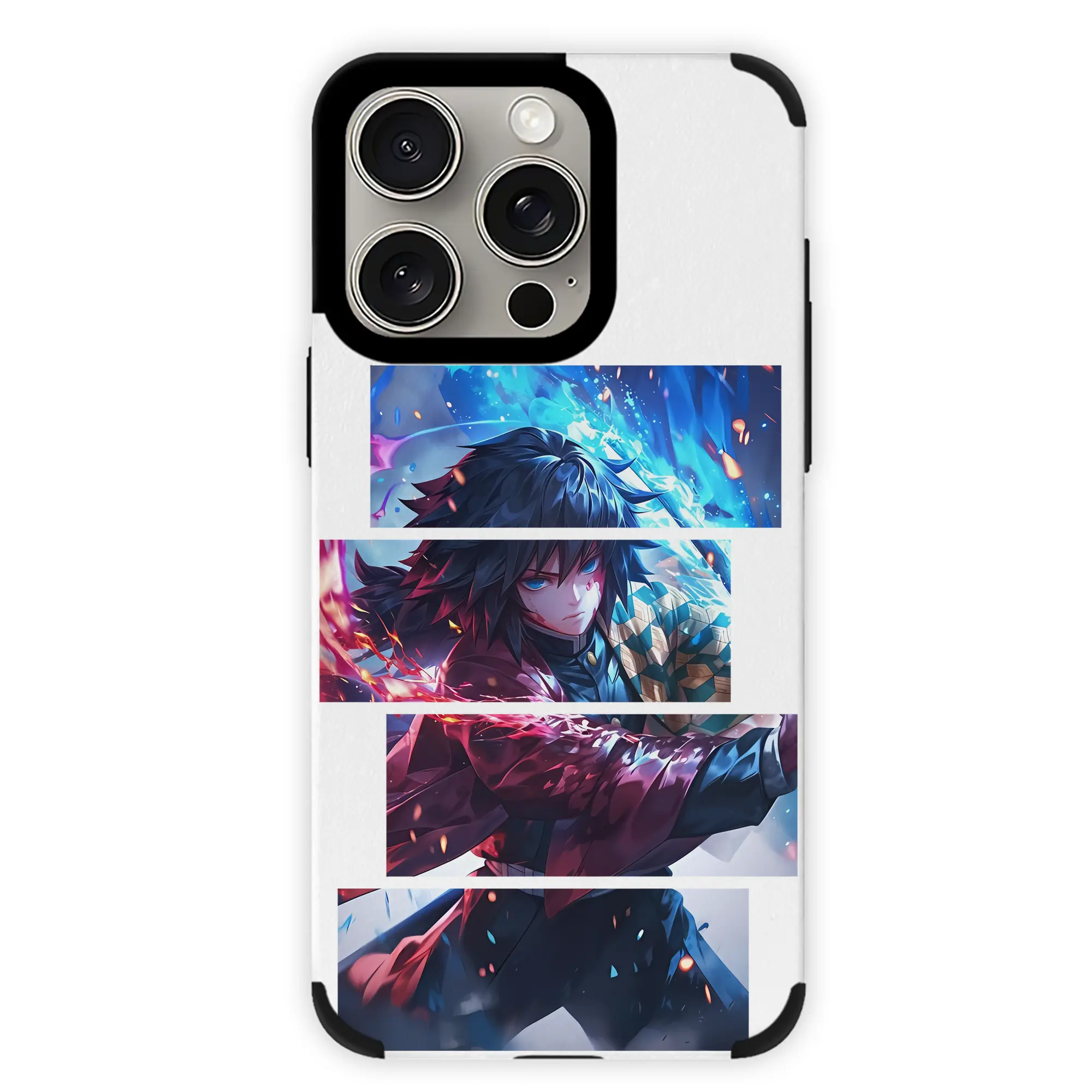 鬼滅の刃 グッズ,冨岡 義勇 - IPhone15ProMax対応 ・ PUレザースマホケース ・ 耐衝撃 ・ 黄変防止 ・ 360度全面保護 ・ 柔らか手触り ・ 3D立体ボタン