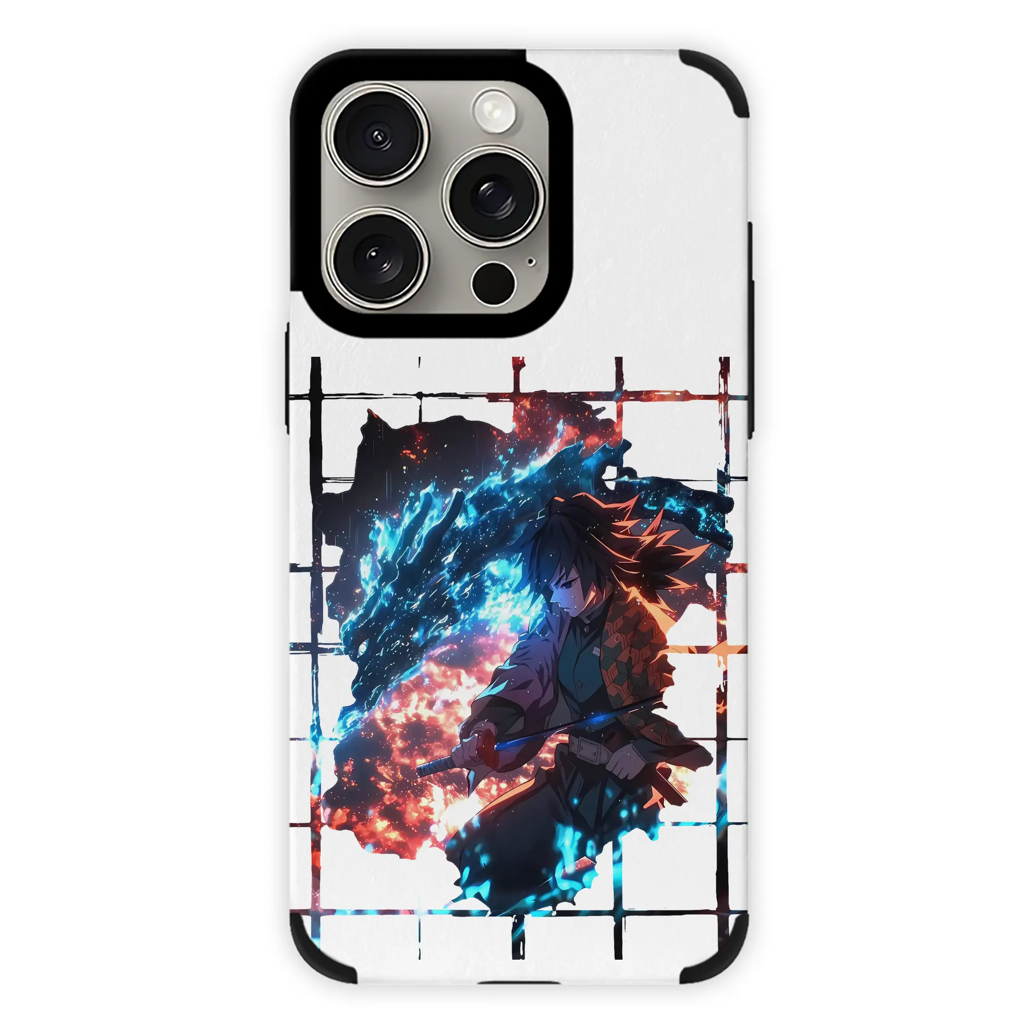 鬼滅の刃 グッズ,冨岡 義勇 - IPhone15ProMax対応 ・ PUレザースマホケース ・ 耐衝撃 ・ 黄変防止 ・ 360度全面保護 ・ 柔らか手触り ・ 3D立体ボタン