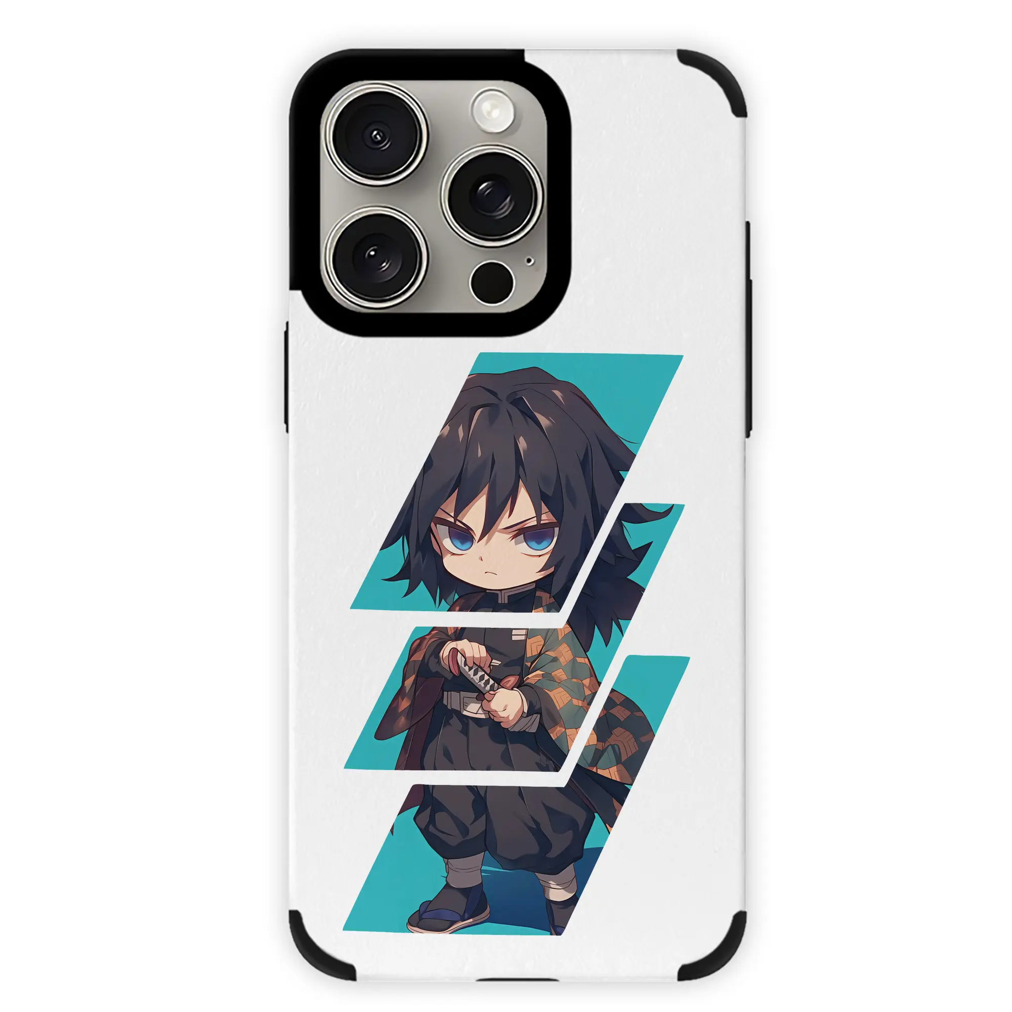 鬼滅の刃 グッズ,冨岡 義勇 - IPhone15ProMax対応 ・ PUレザースマホケース ・ 耐衝撃 ・ 黄変防止 ・ 360度全面保護 ・ 柔らか手触り ・ 3D立体ボタン