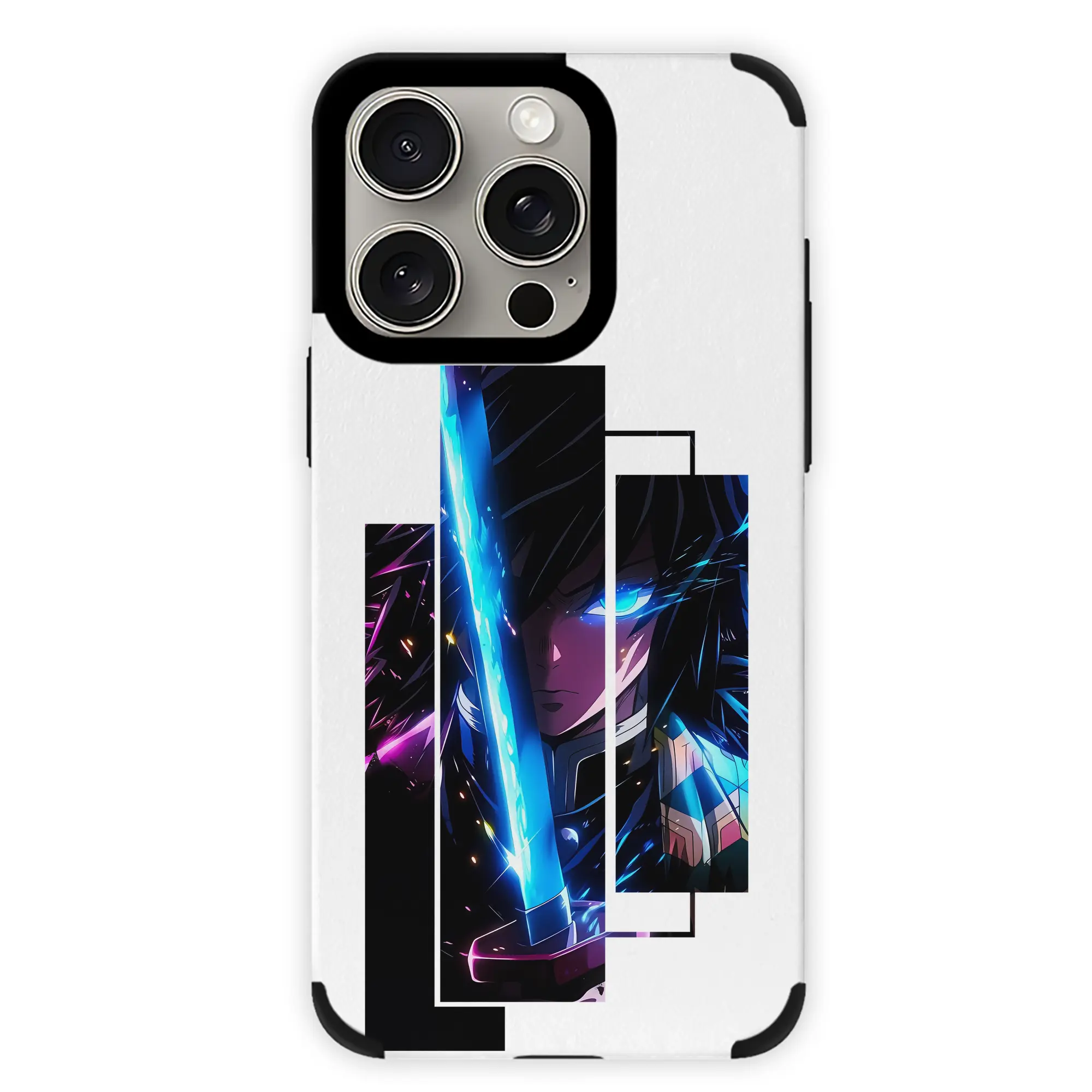 鬼滅の刃 グッズ,冨岡 義勇 - IPhone15ProMax対応 ・ PUレザースマホケース ・ 耐衝撃 ・ 黄変防止 ・ 360度全面保護 ・ 柔らか手触り ・ 3D立体ボタン