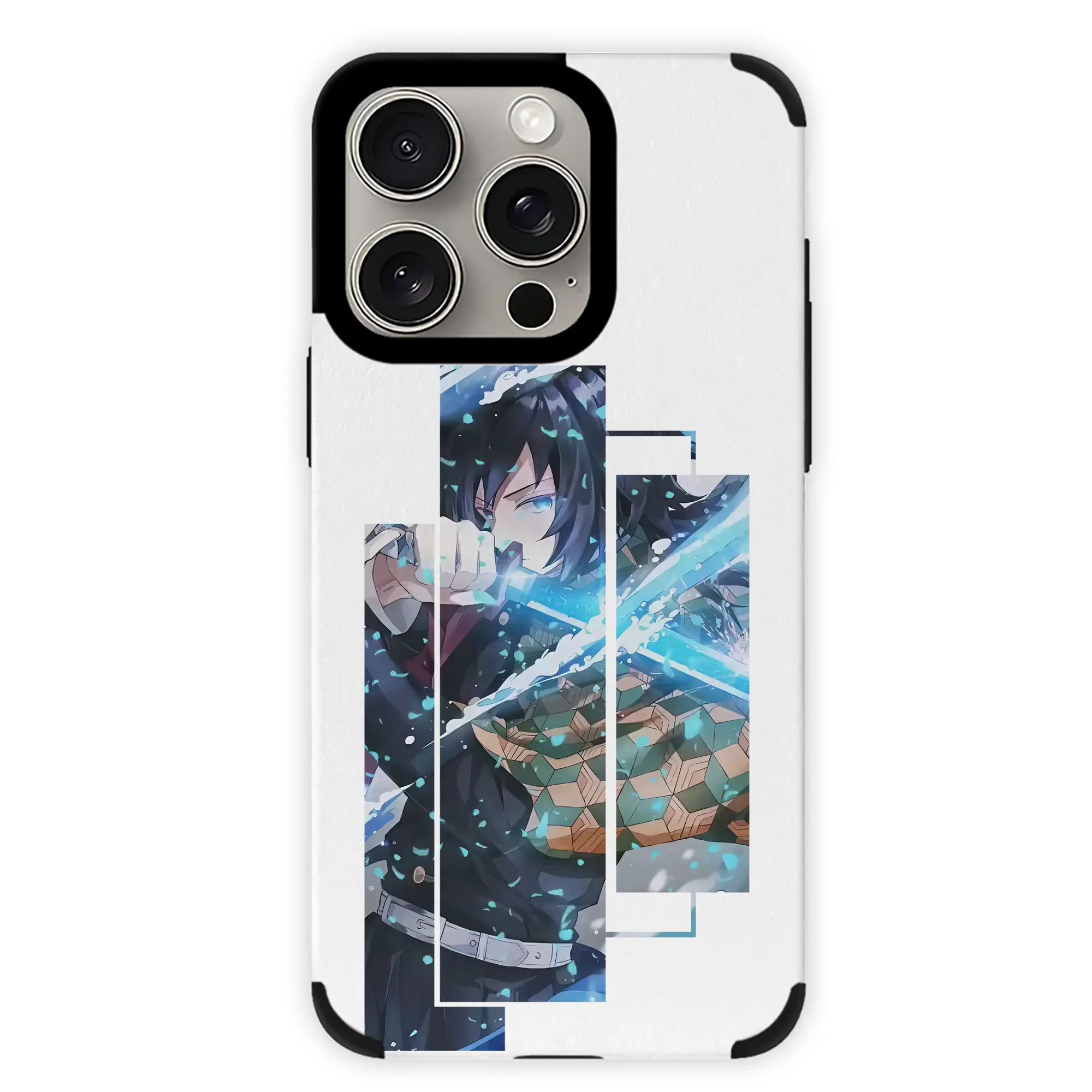 鬼滅の刃 グッズ,冨岡 義勇 - IPhone15ProMax対応 ・ PUレザースマホケース ・ 耐衝撃 ・ 黄変防止 ・ 360度全面保護 ・ 柔らか手触り ・ 3D立体ボタン