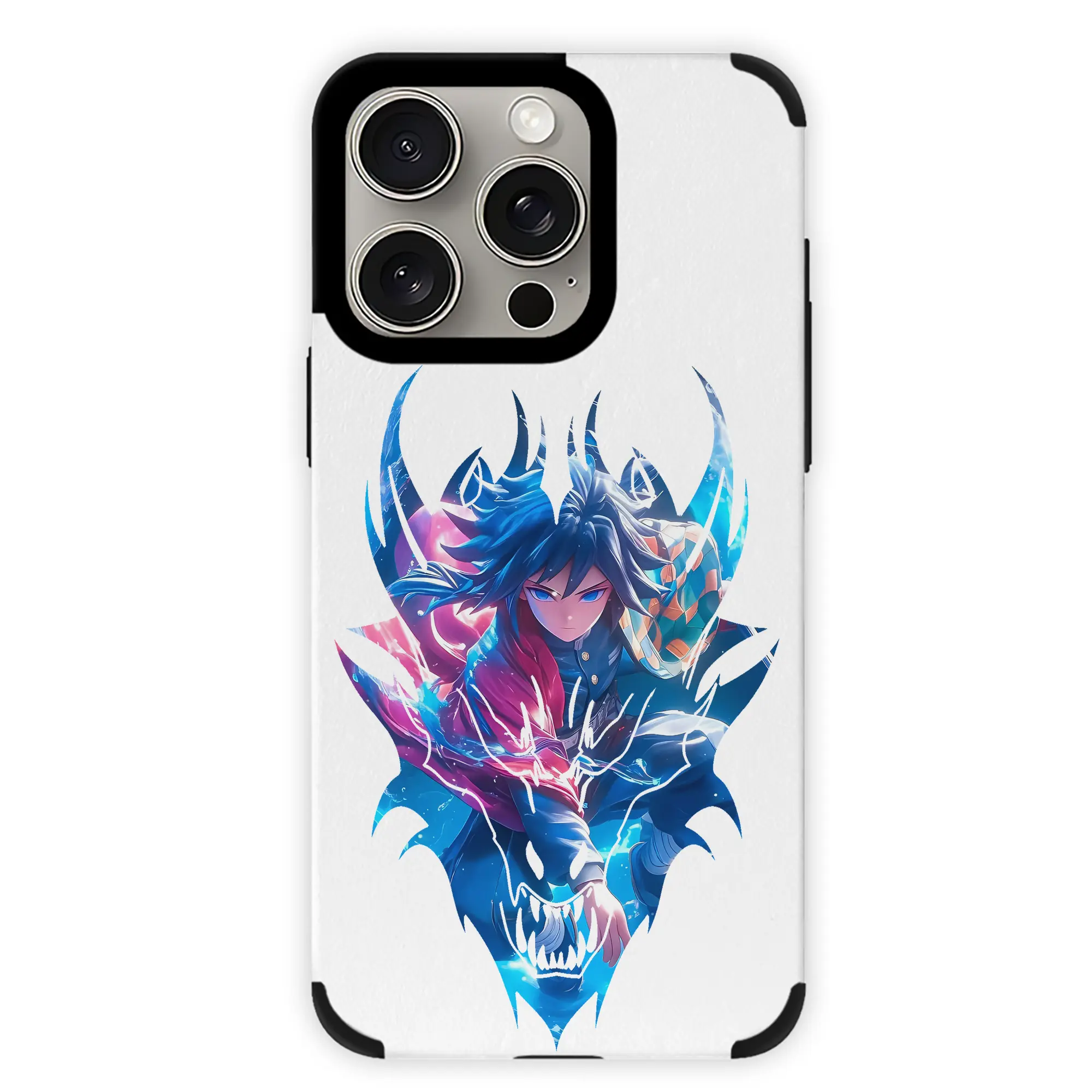 鬼滅の刃 グッズ,冨岡 義勇 - IPhone15ProMax対応 ・ PUレザースマホケース ・ 耐衝撃 ・ 黄変防止 ・ 360度全面保護 ・ 柔らか手触り ・ 3D立体ボタン