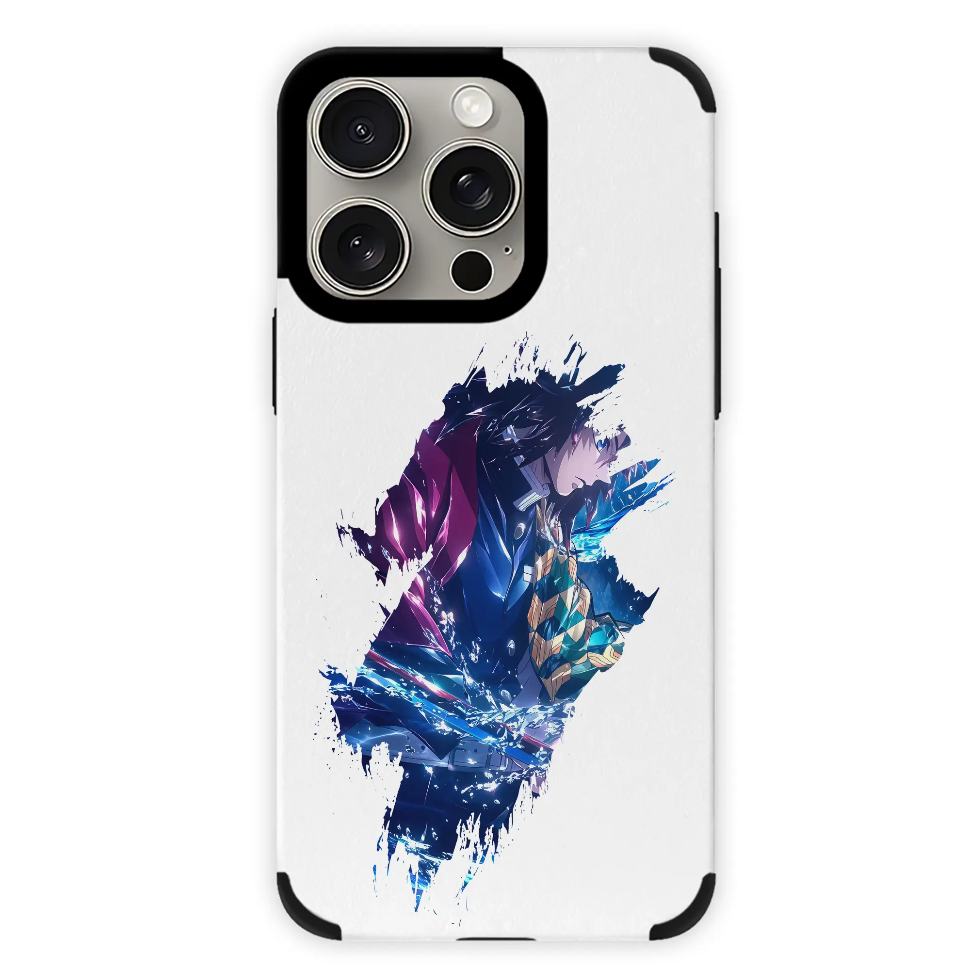 鬼滅の刃 グッズ,冨岡 義勇 - IPhone15ProMax対応 ・ PUレザースマホケース ・ 耐衝撃 ・ 黄変防止 ・ 360度全面保護 ・ 柔らか手触り ・ 3D立体ボタン