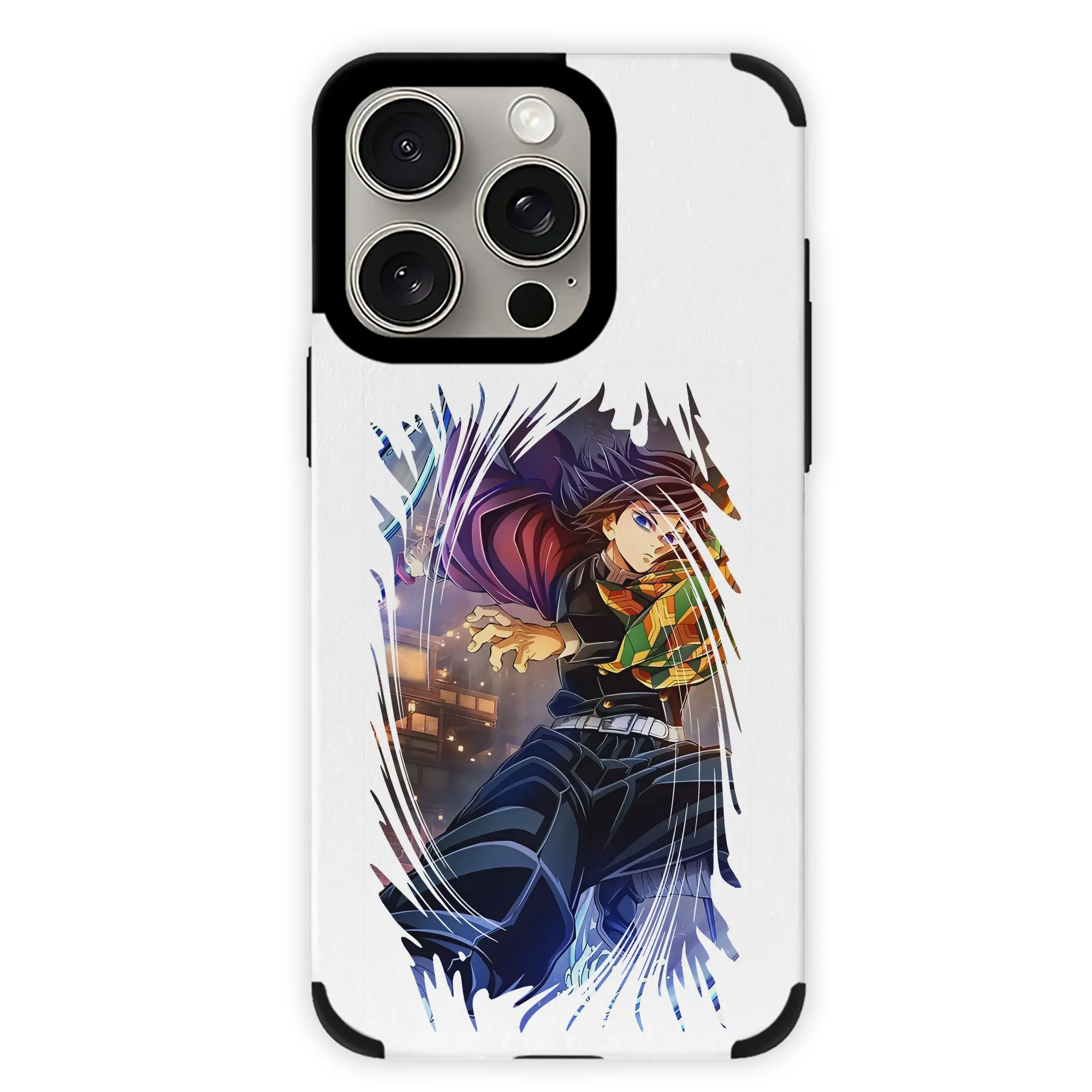 鬼滅の刃 グッズ,冨岡 義勇 - IPhone15ProMax対応 ・ PUレザースマホケース ・ 耐衝撃 ・ 黄変防止 ・ 360度全面保護 ・ 柔らか手触り ・ 3D立体ボタン