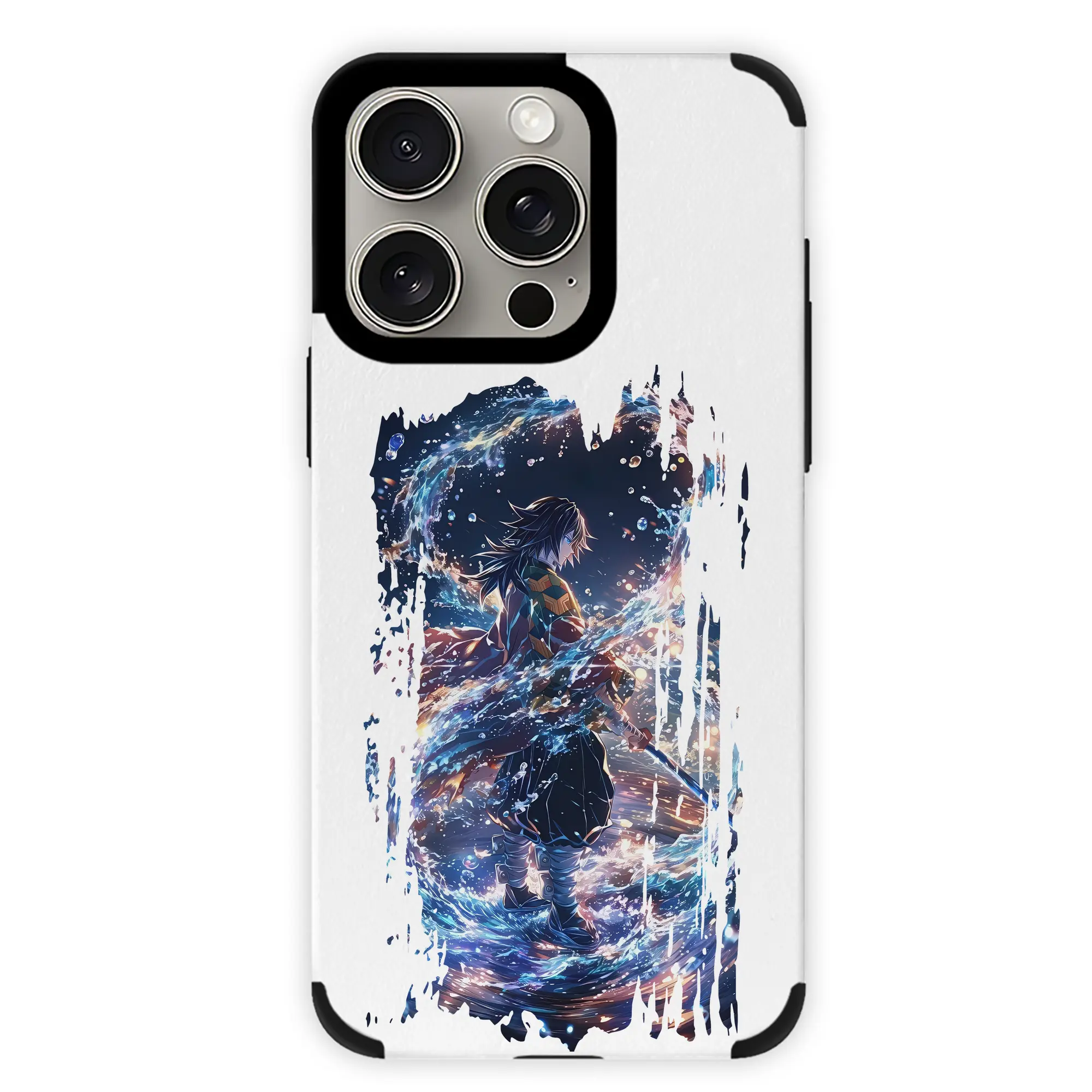 鬼滅の刃 グッズ,冨岡 義勇 - IPhone15ProMax対応 ・ PUレザースマホケース ・ 耐衝撃 ・ 黄変防止 ・ 360度全面保護 ・ 柔らか手触り ・ 3D立体ボタン