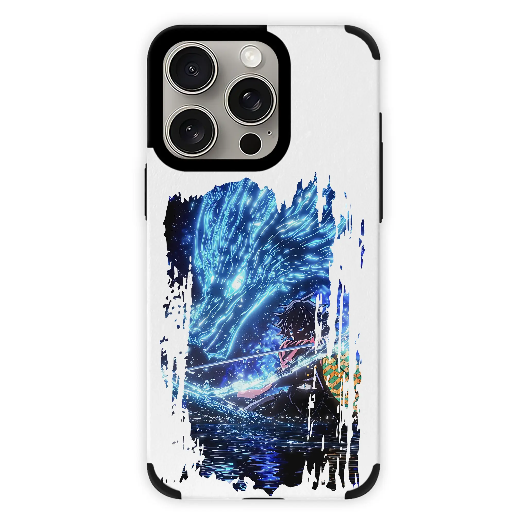 鬼滅の刃 グッズ,冨岡 義勇 - IPhone15ProMax対応 ・ PUレザースマホケース ・ 耐衝撃 ・ 黄変防止 ・ 360度全面保護 ・ 柔らか手触り ・ 3D立体ボタン