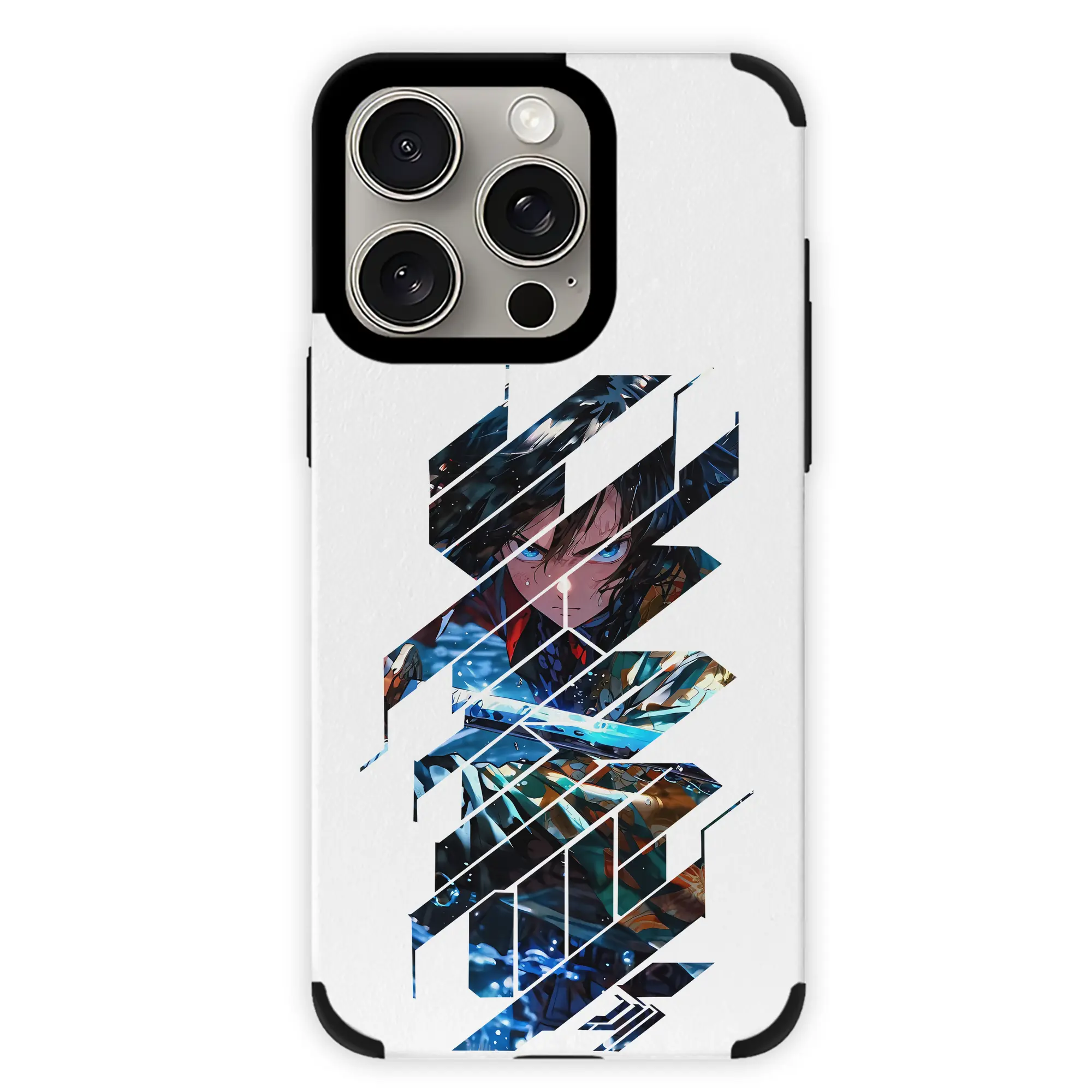 鬼滅の刃 グッズ,冨岡 義勇 - IPhone15ProMax対応 ・ PUレザースマホケース ・ 耐衝撃 ・ 黄変防止 ・ 360度全面保護 ・ 柔らか手触り ・ 3D立体ボタン